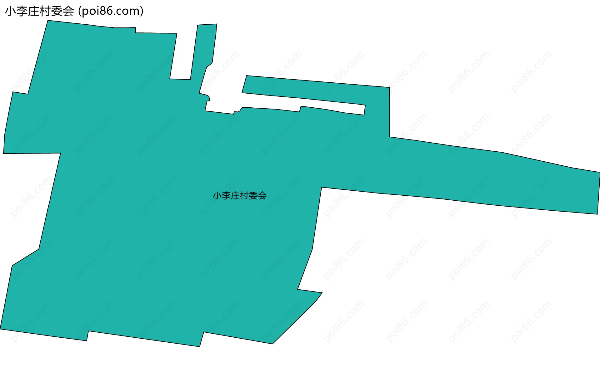 小李庄村委会边界地图