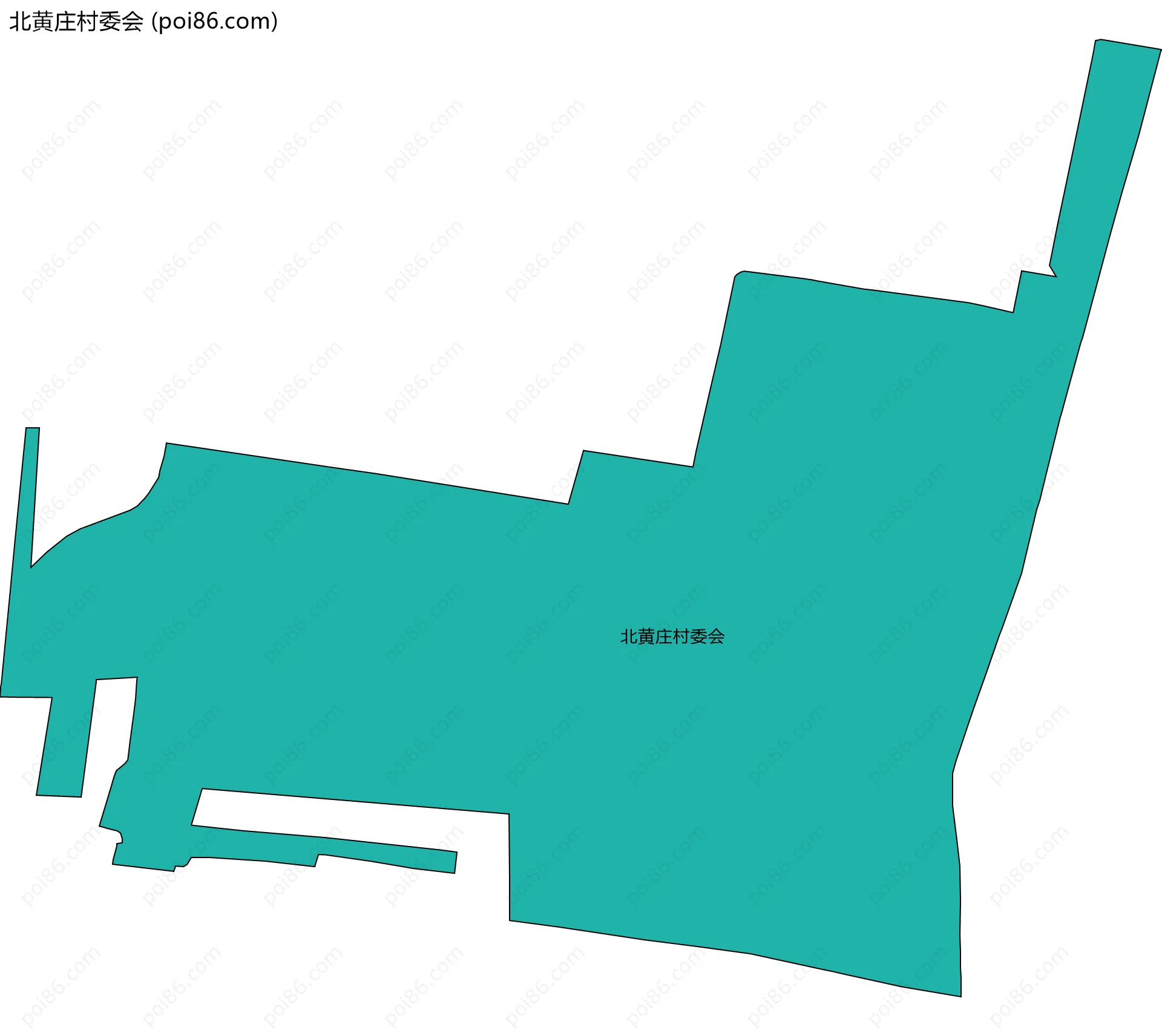 北黄庄村委会边界地图