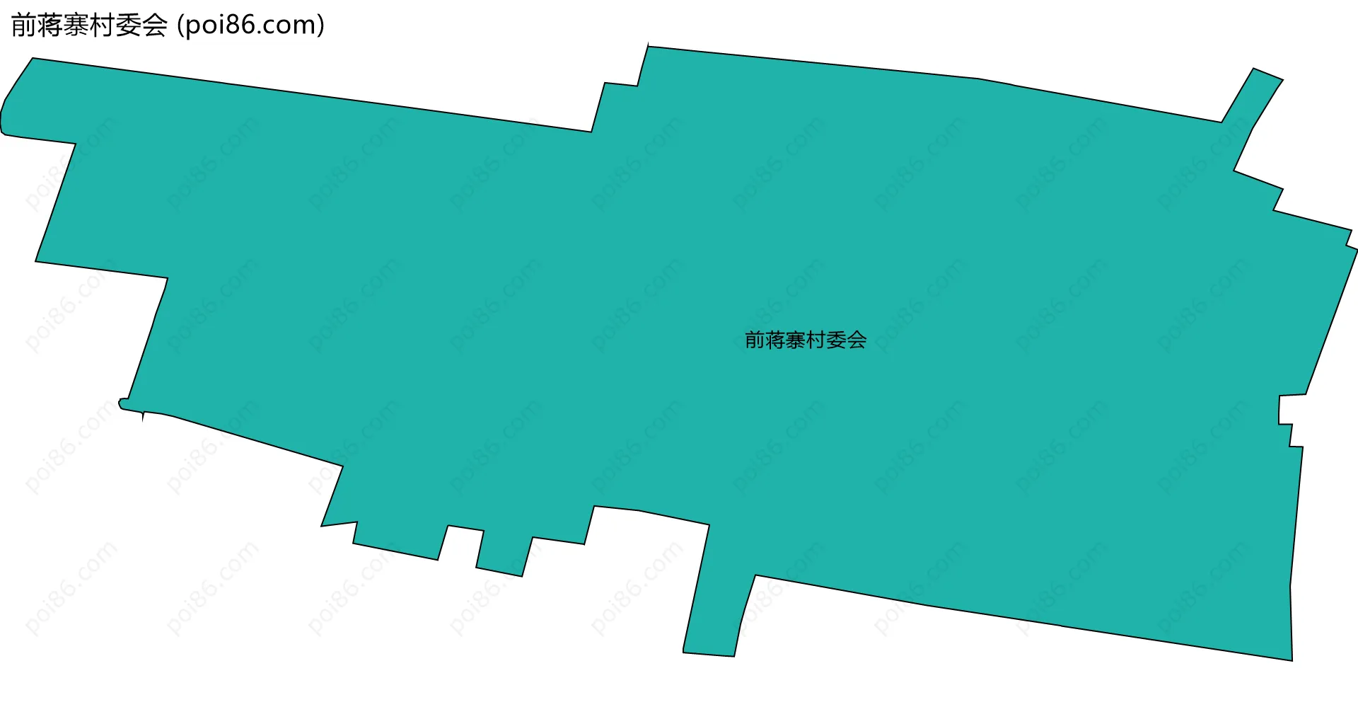 前蒋寨村委会边界地图