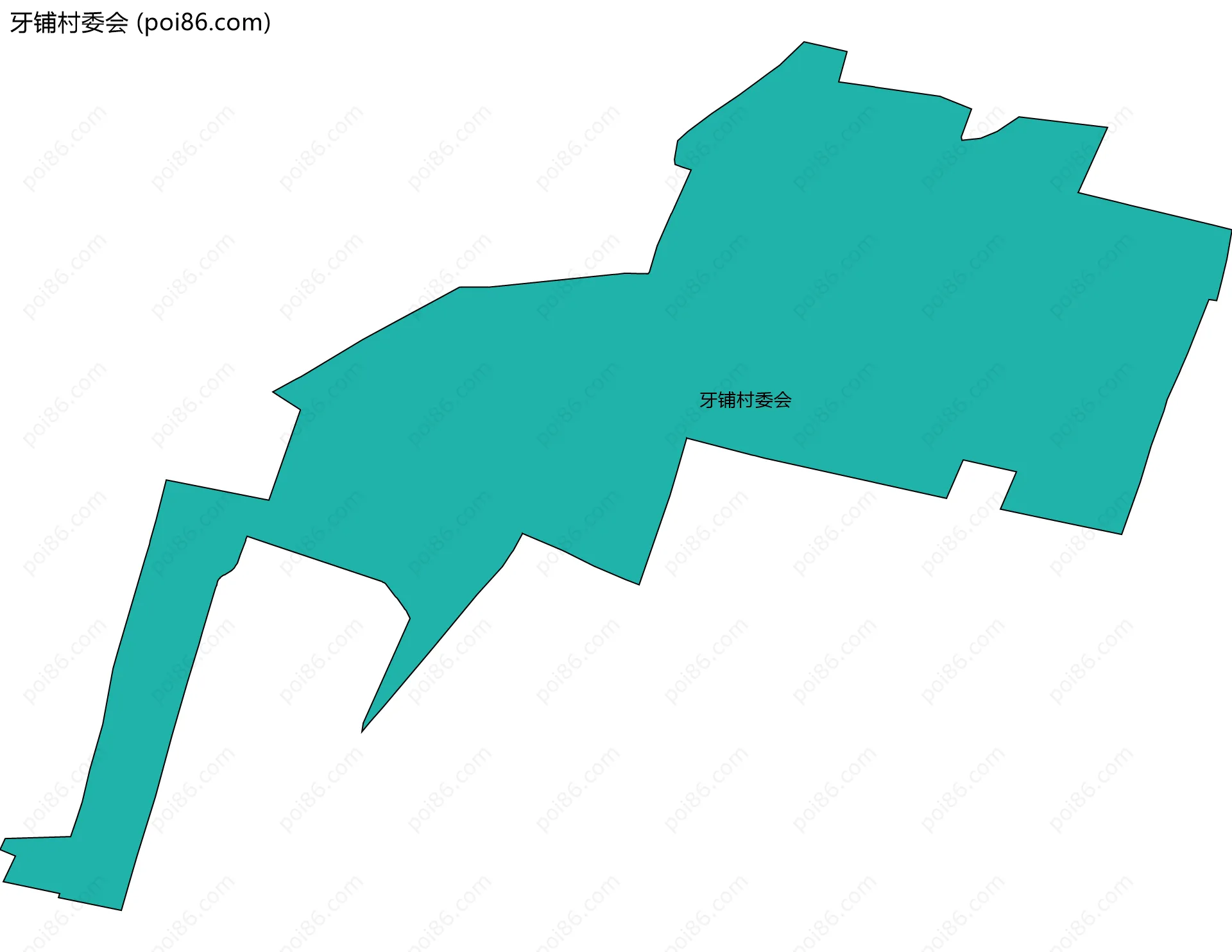 牙铺村委会边界地图