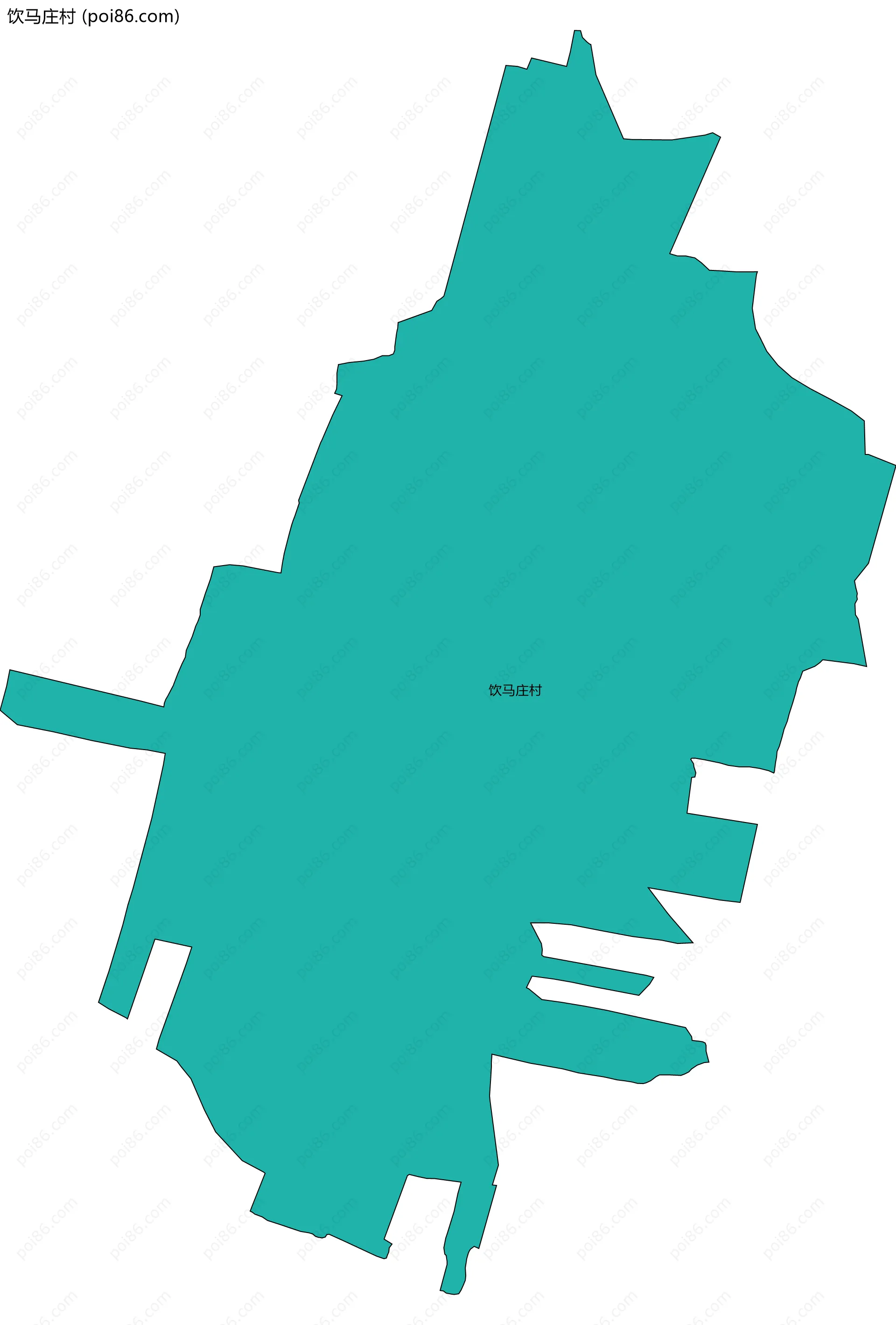 饮马庄村边界地图