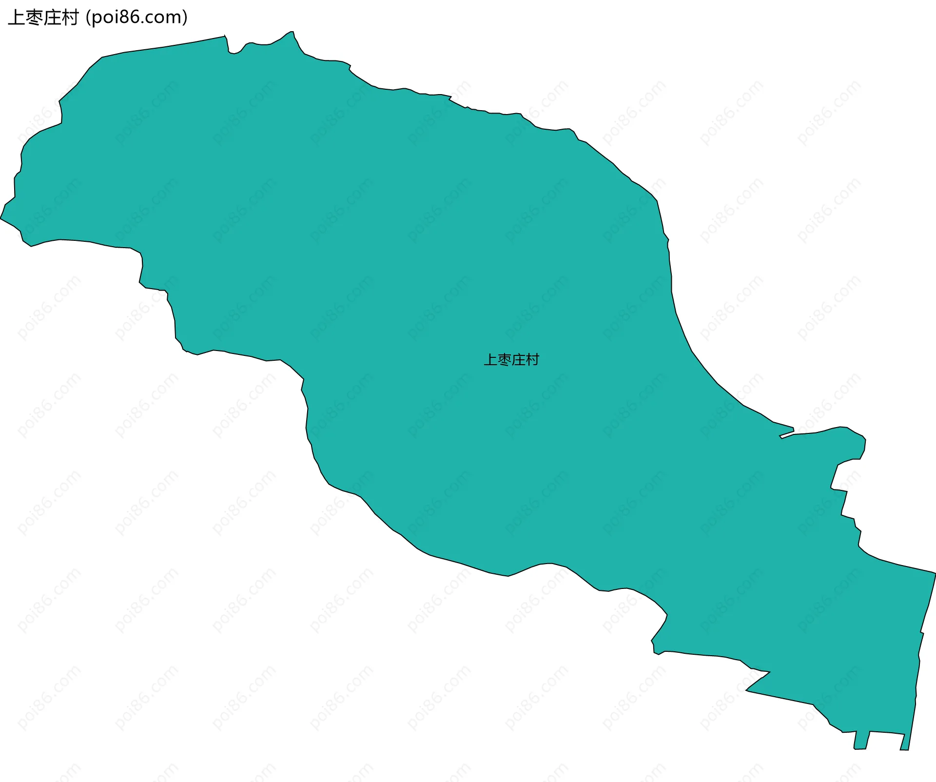 上枣庄村边界地图