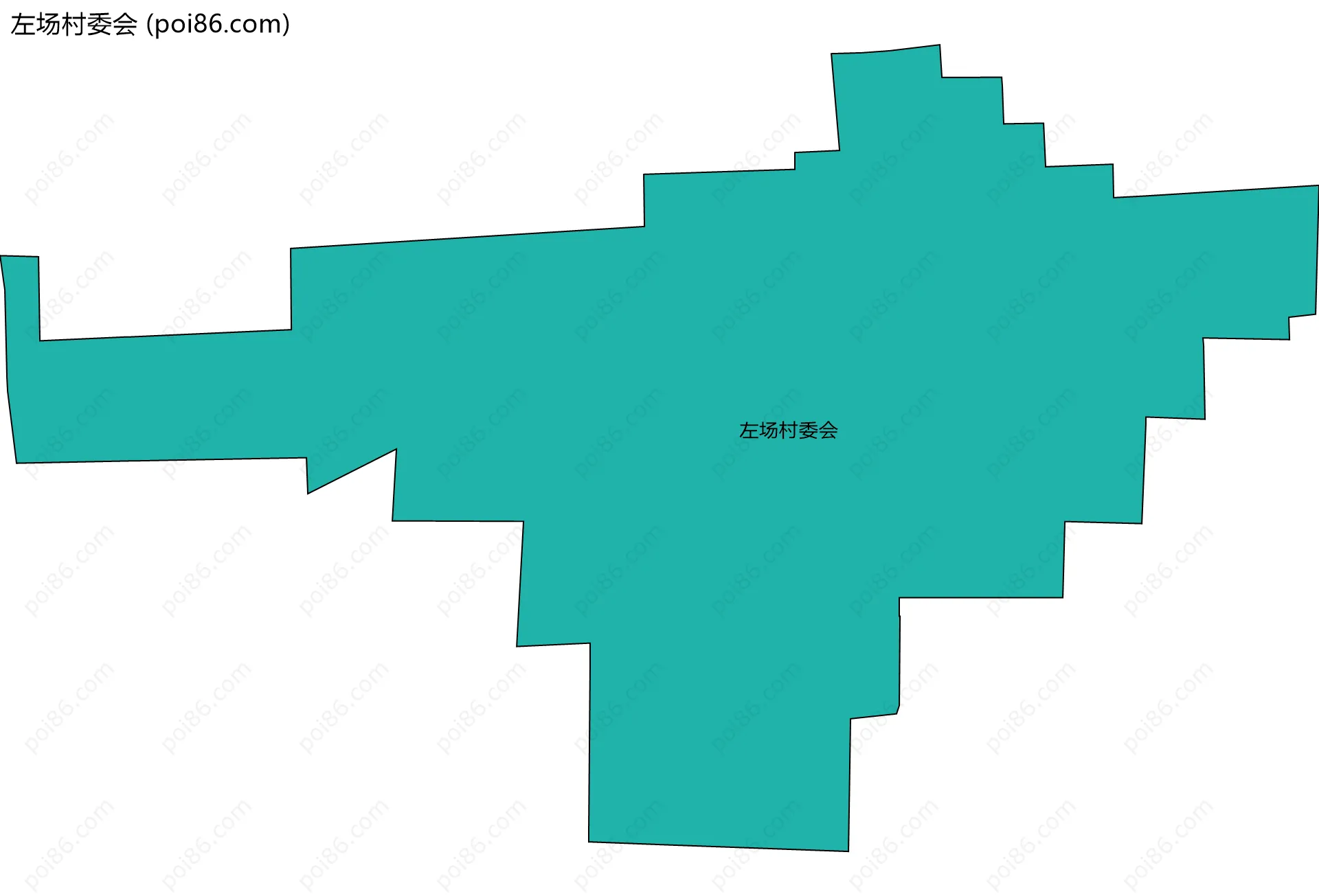 左场村委会边界地图