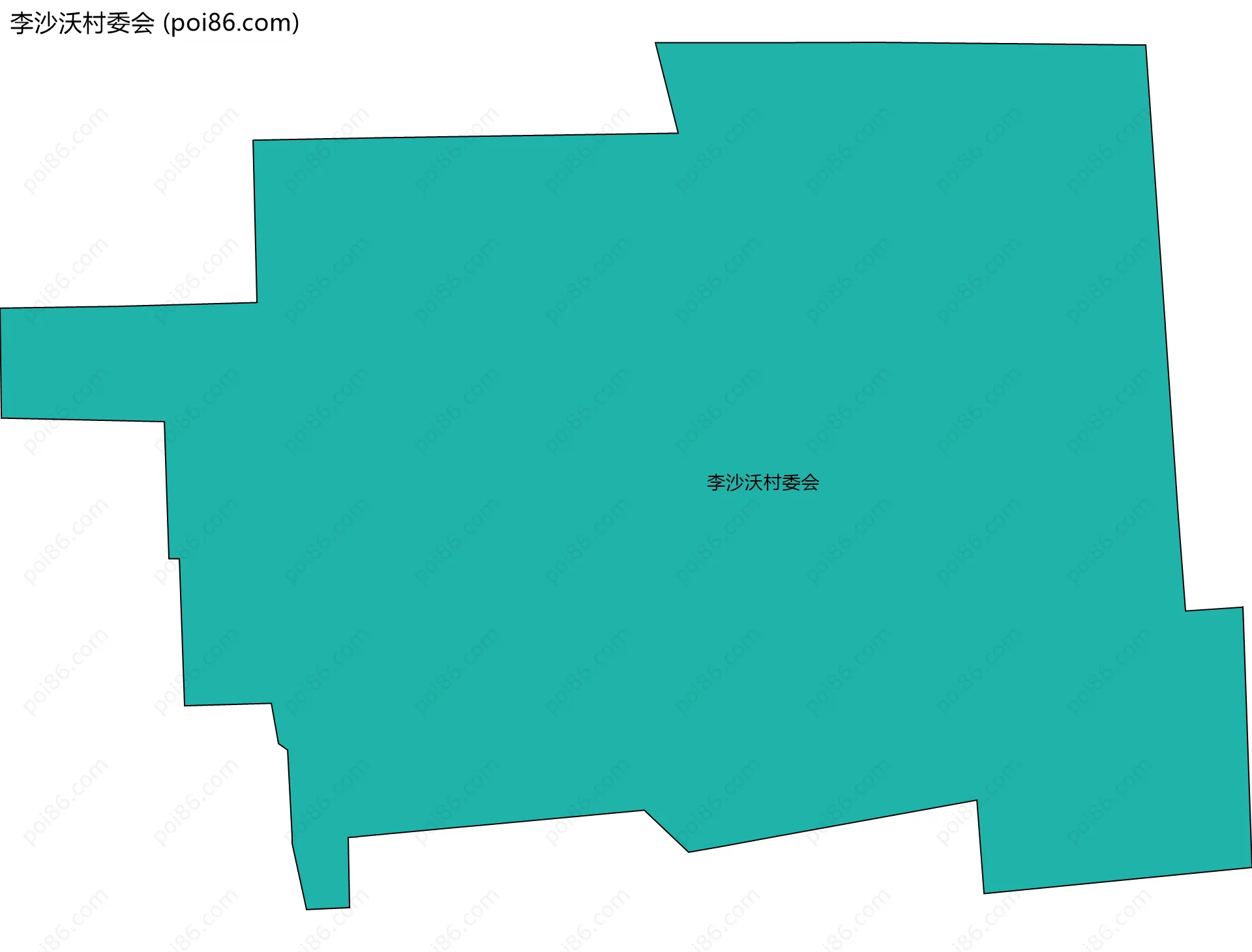 李沙沃村委会边界地图