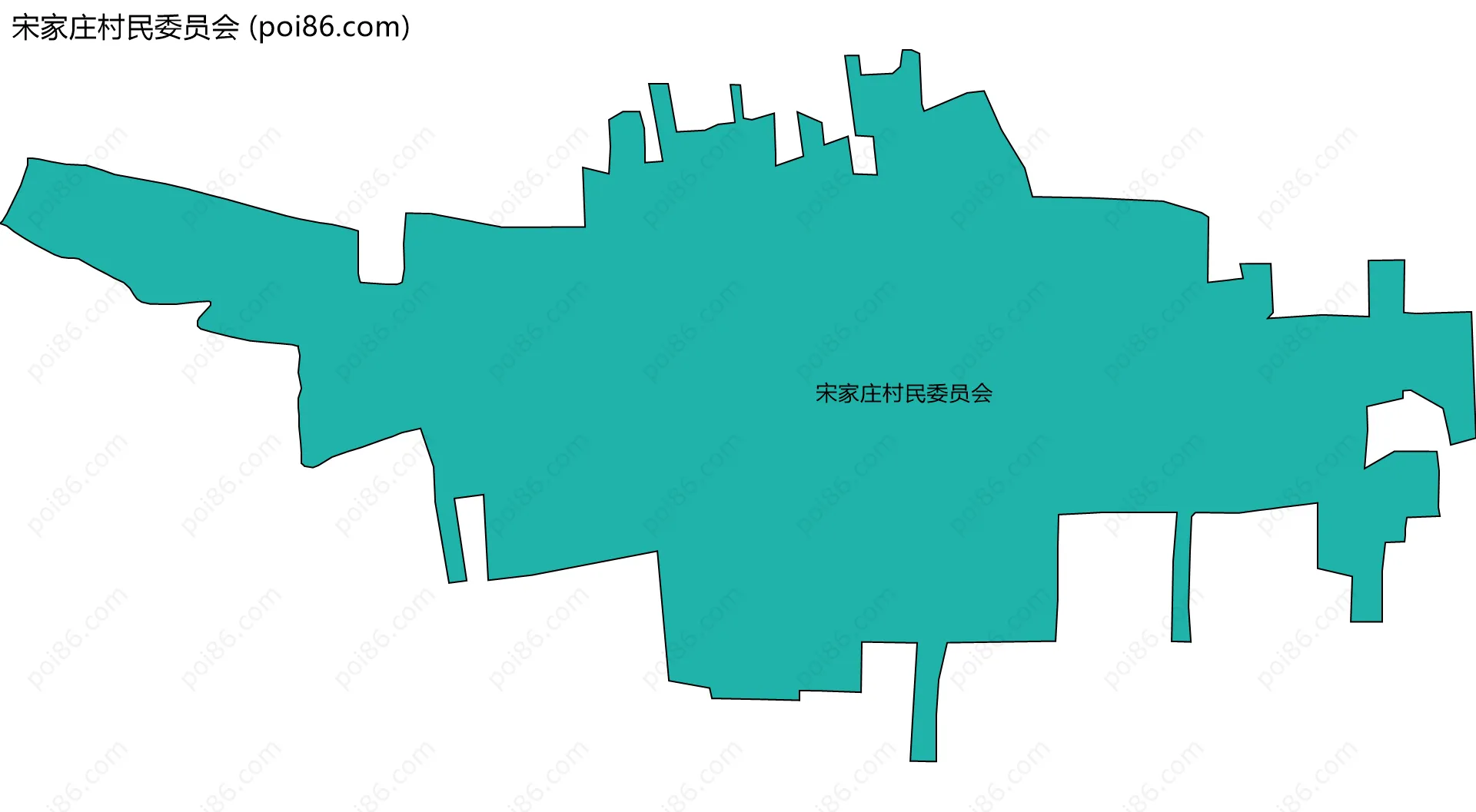 宋家庄村民委员会边界地图