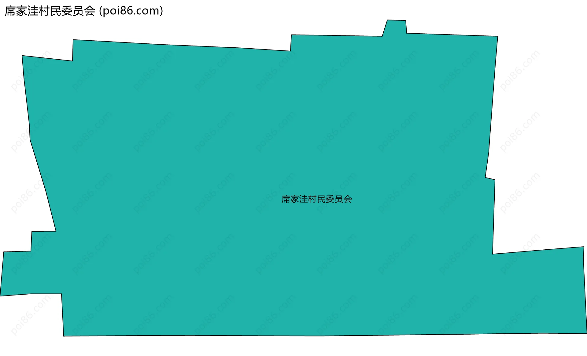 席家洼村民委员会边界地图