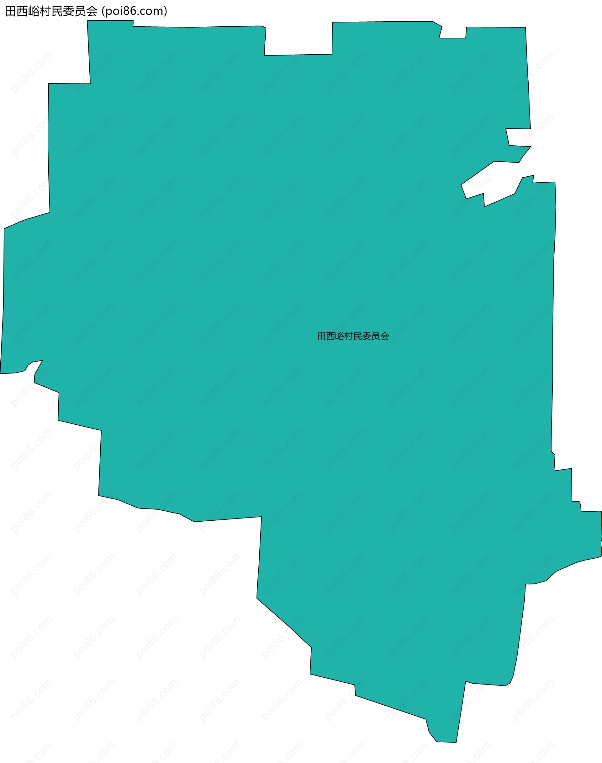 田西峪村民委员会边界地图