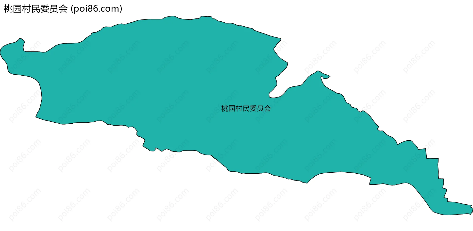 桃园村民委员会边界地图