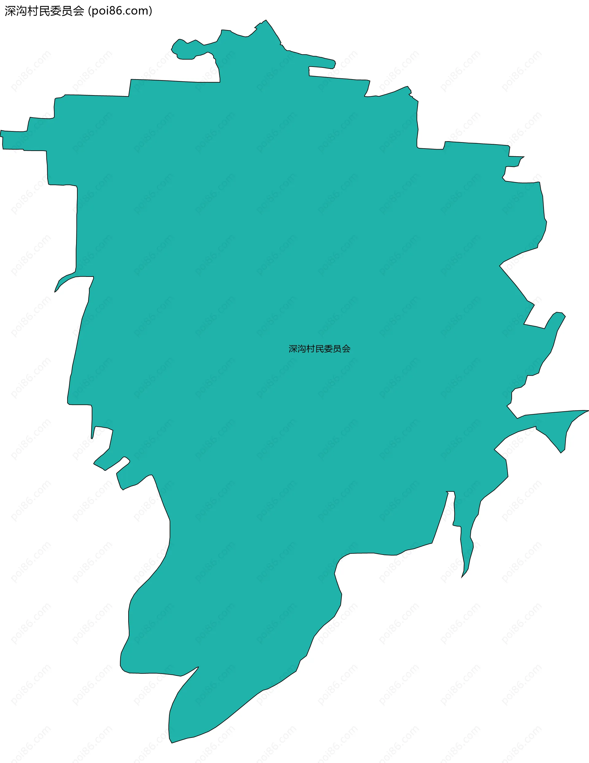 深沟村民委员会边界地图