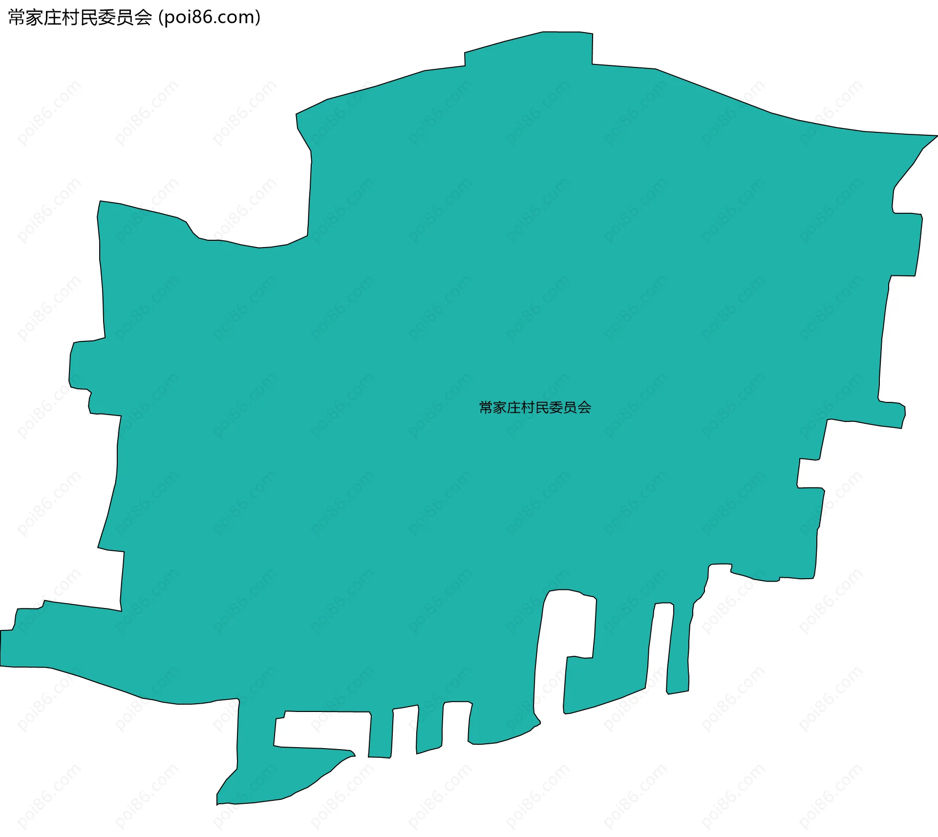 常家庄村民委员会边界地图