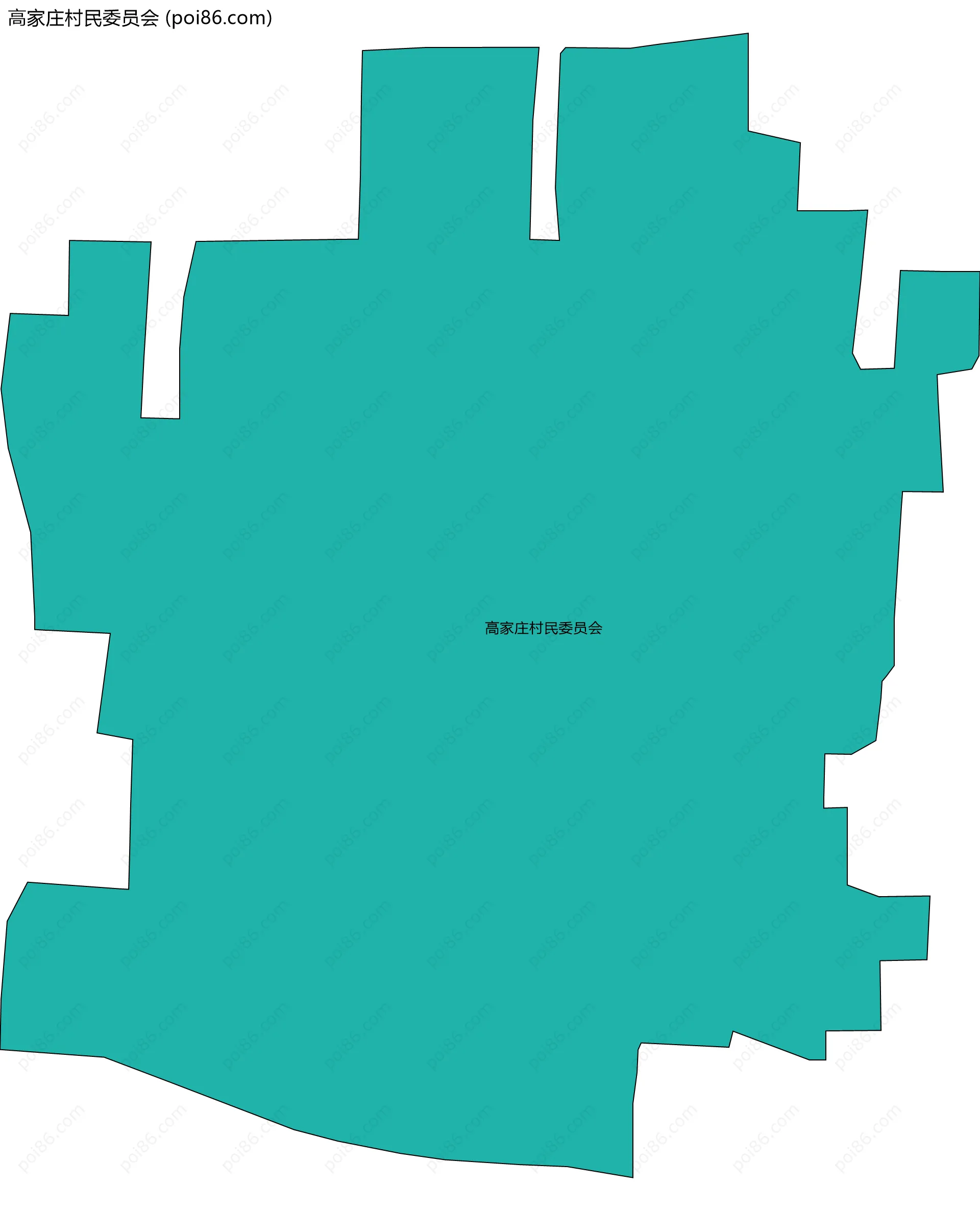 高家庄村民委员会边界地图