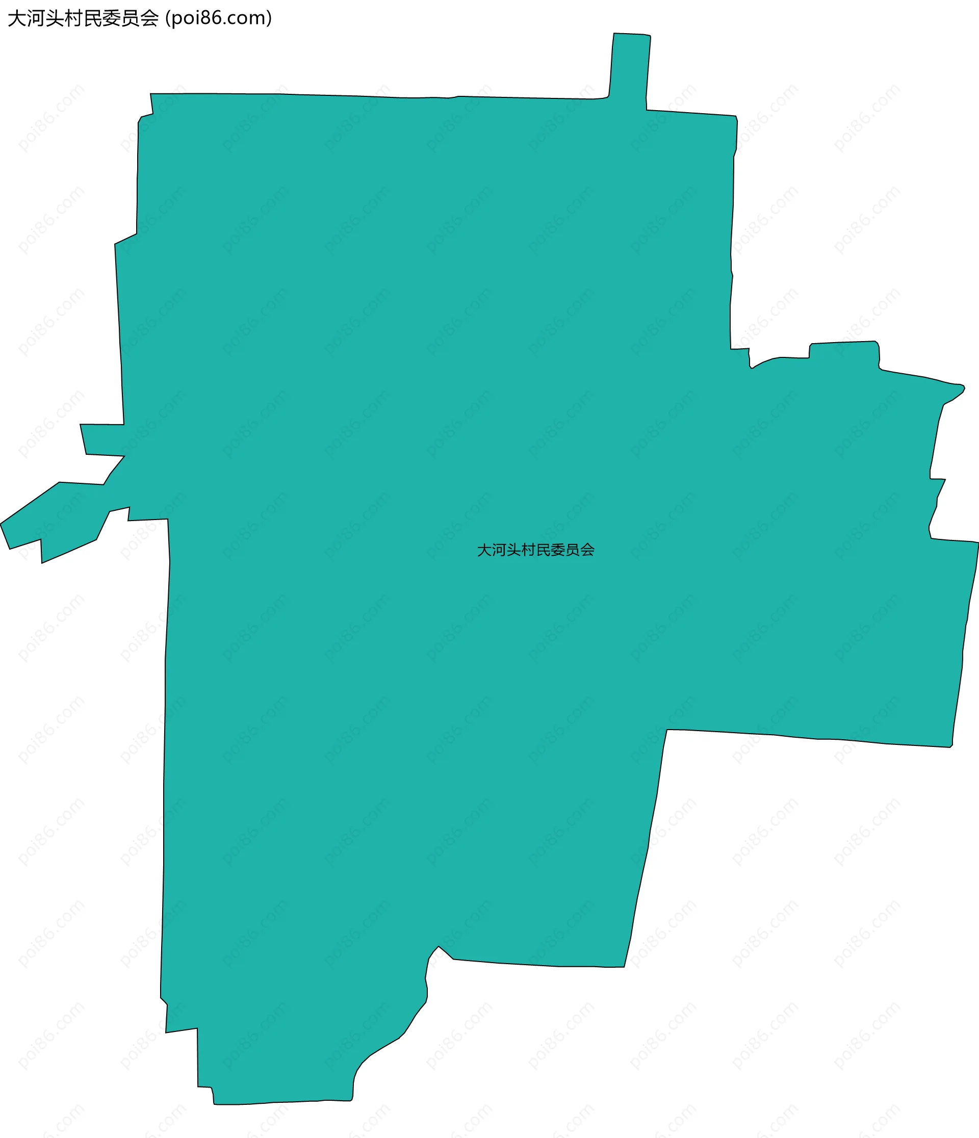 大河头村民委员会边界地图