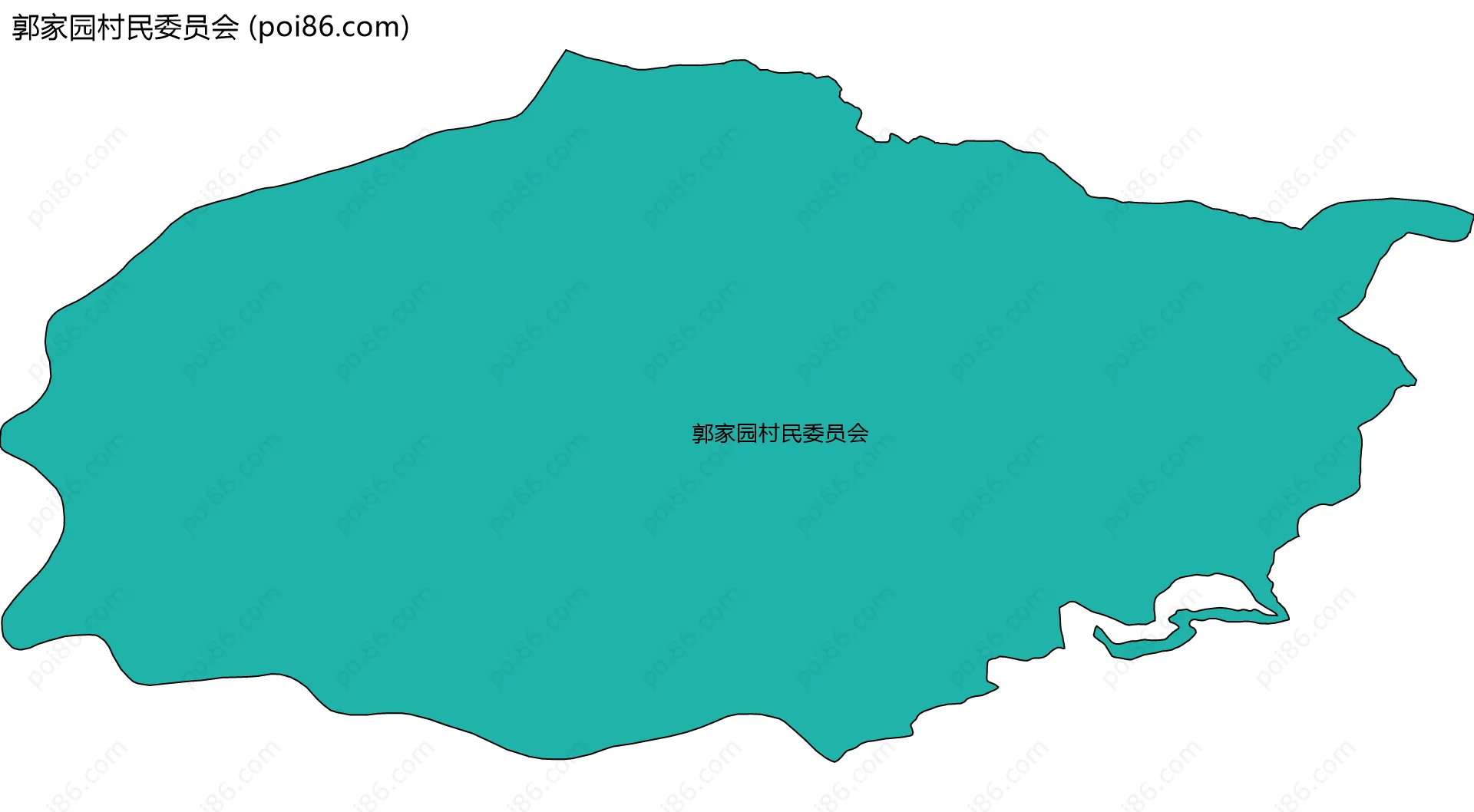 郭家园村民委员会边界地图