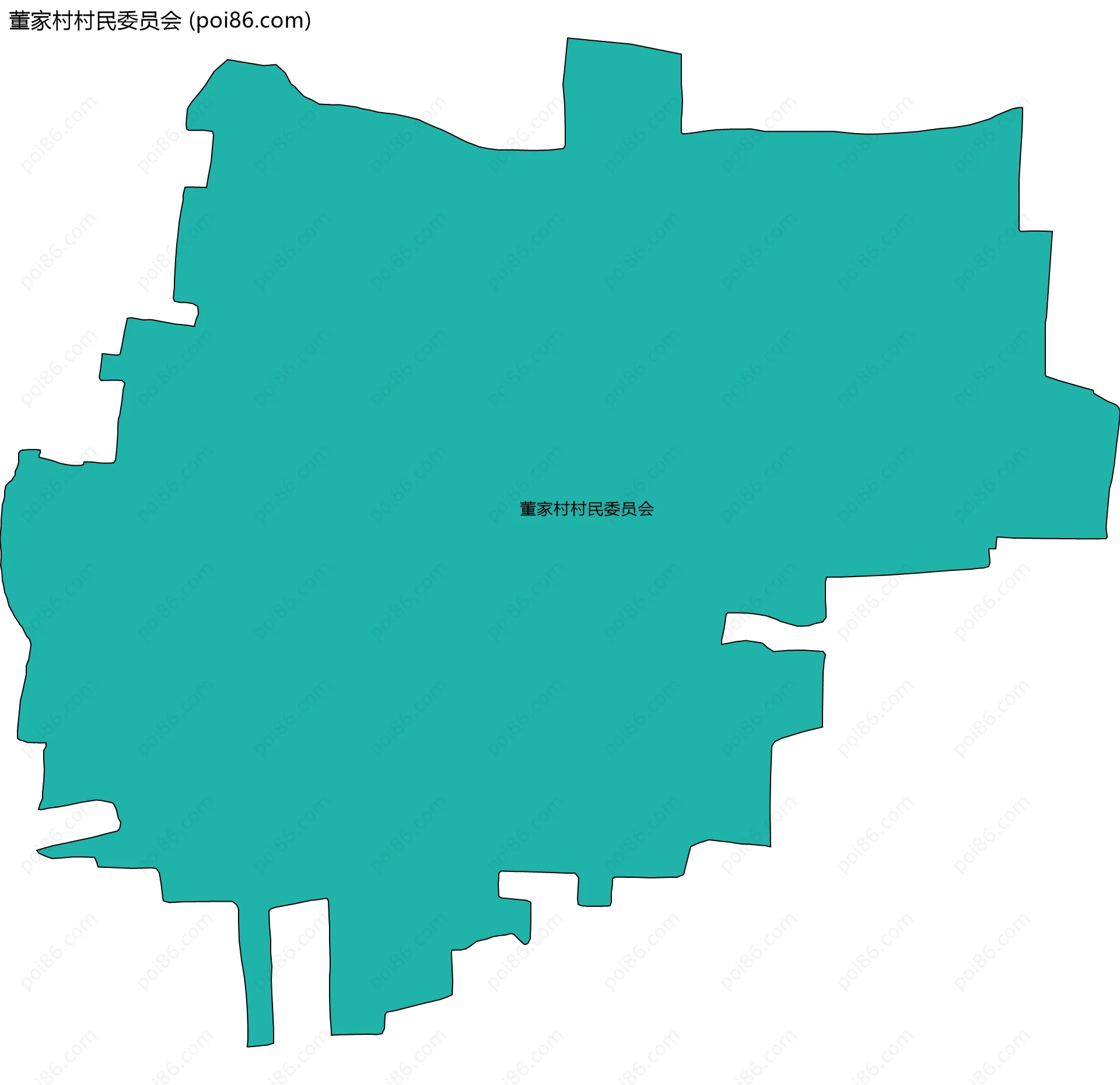 董家村村民委员会边界地图