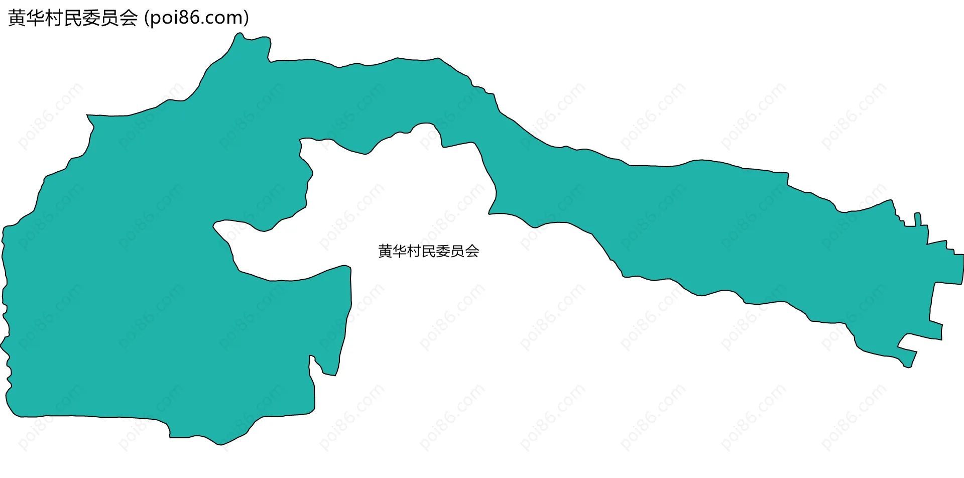 黄华村民委员会边界地图