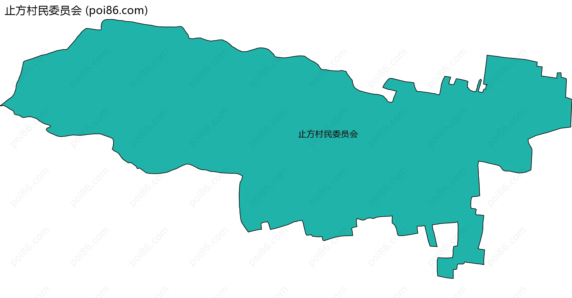 止方村民委员会边界地图