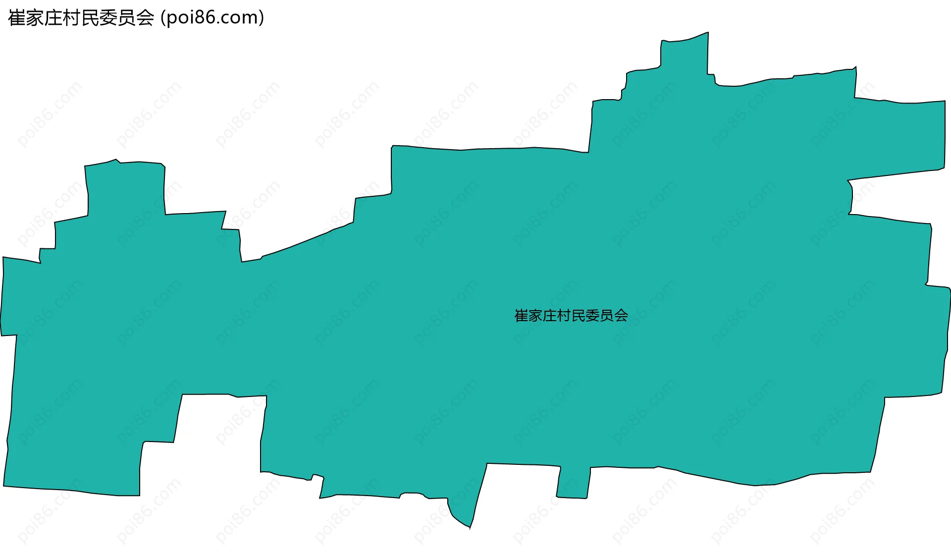 崔家庄村民委员会边界地图