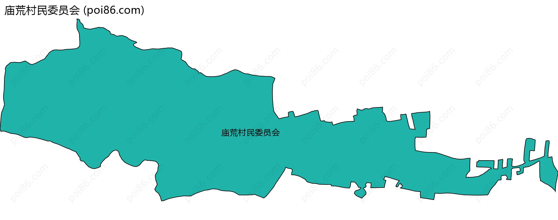 庙荒村民委员会边界地图