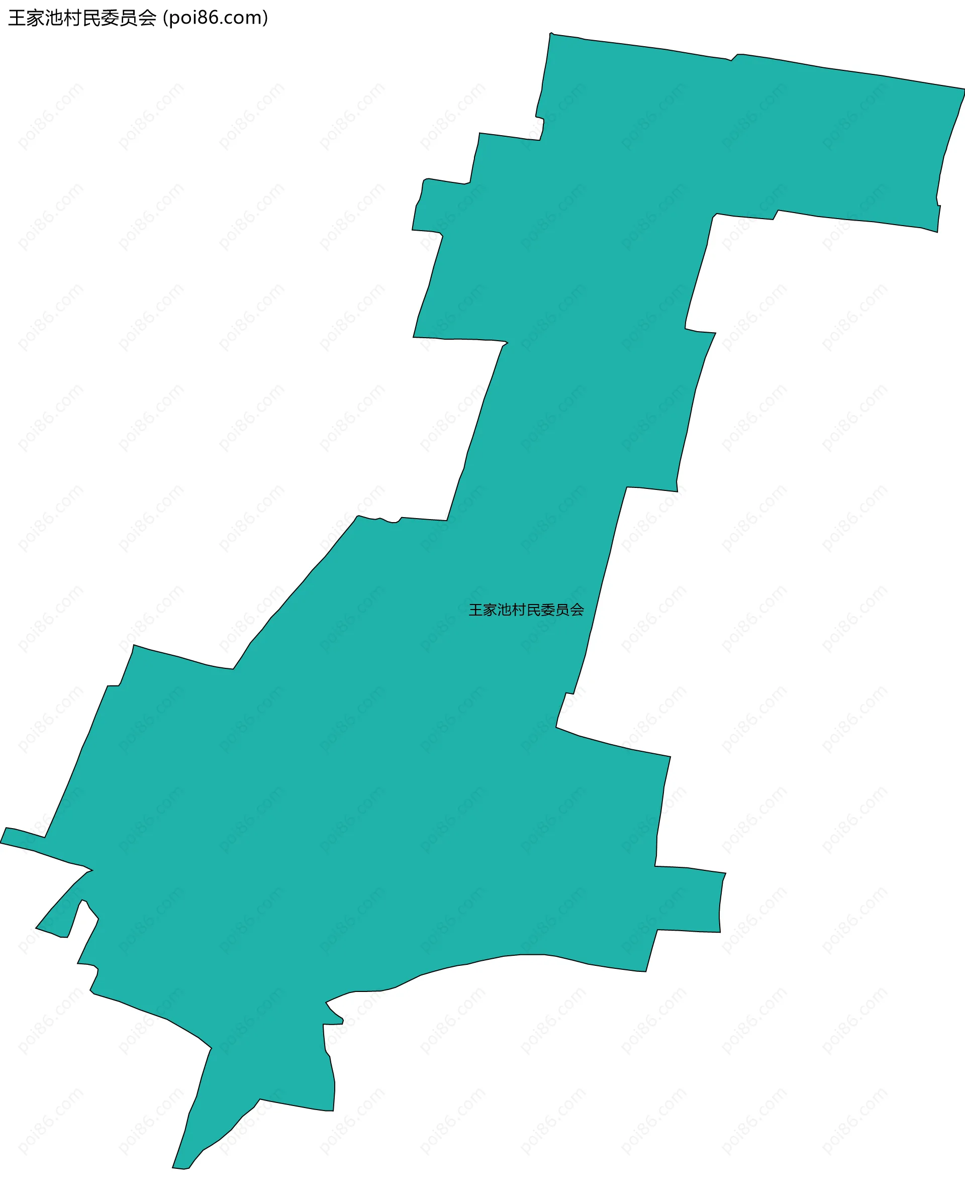 王家池村民委员会边界地图