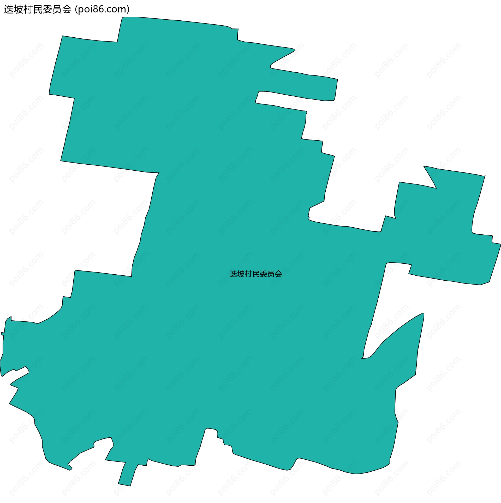 迭坡村民委员会边界地图