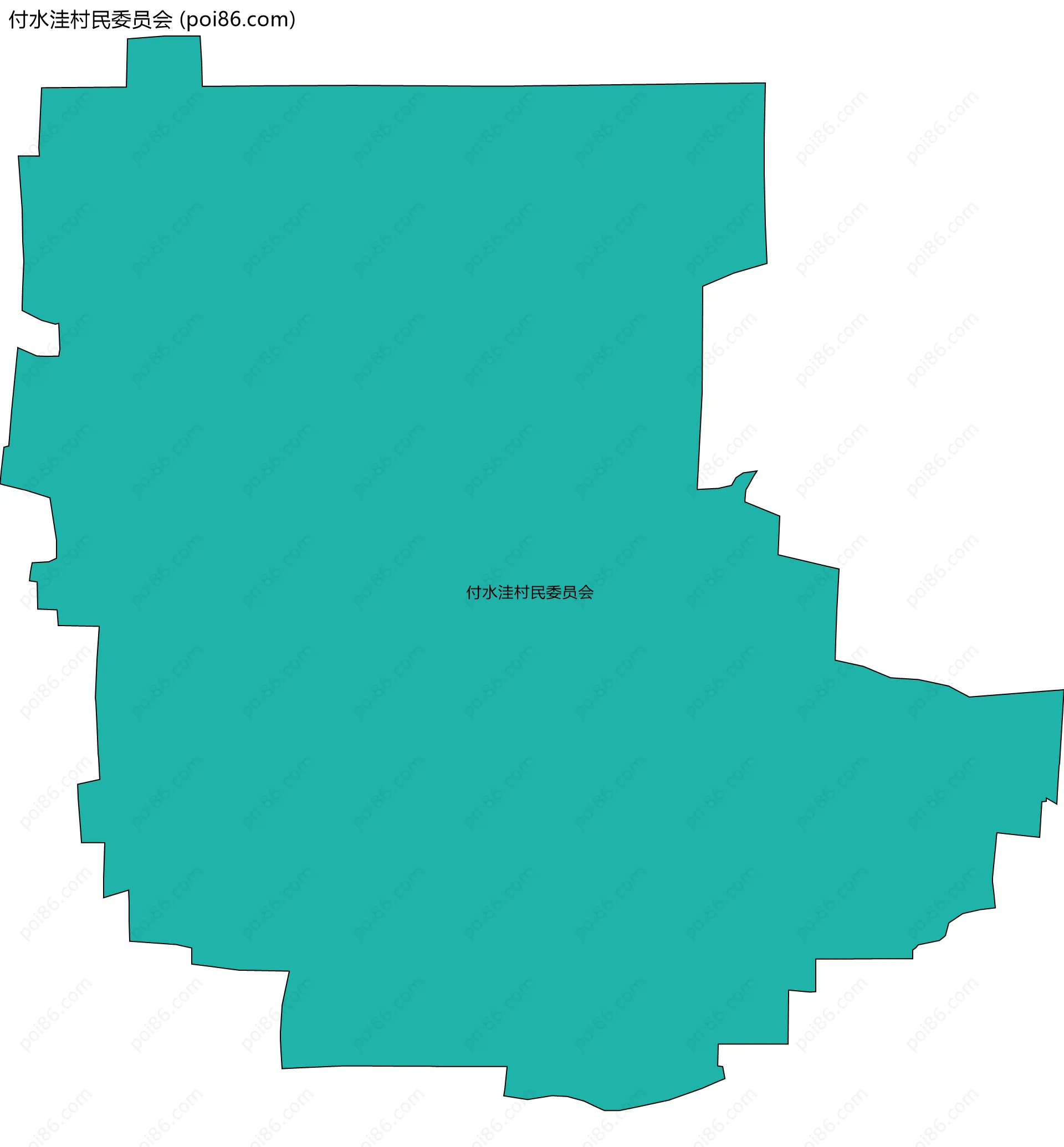 付水洼村民委员会边界地图