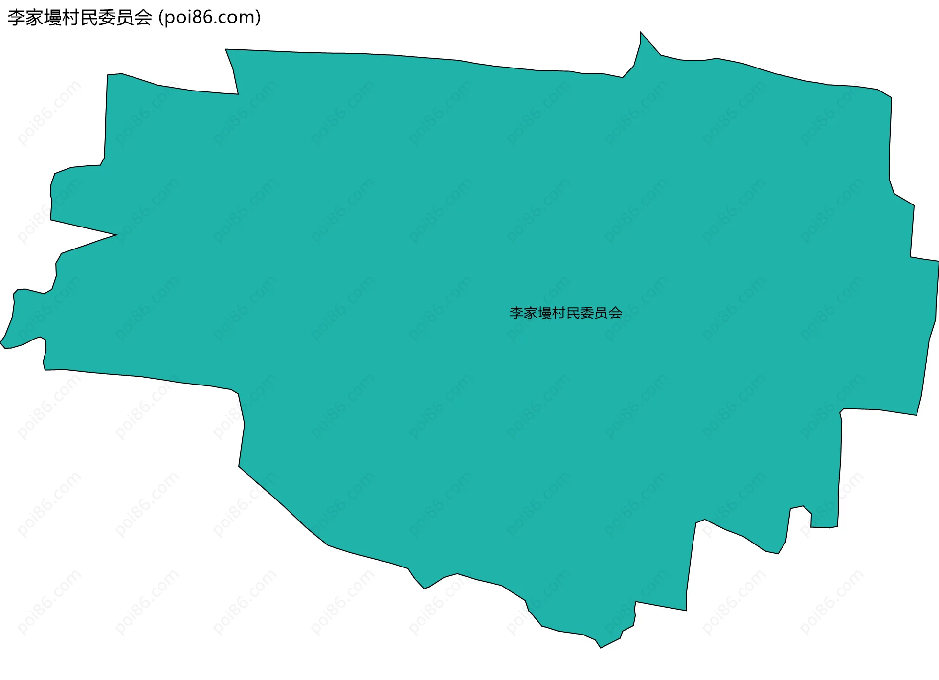 李家墁村民委员会边界地图