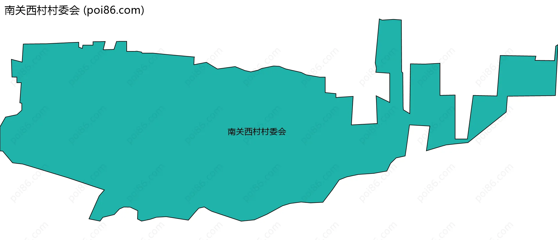南关西村村委会边界地图