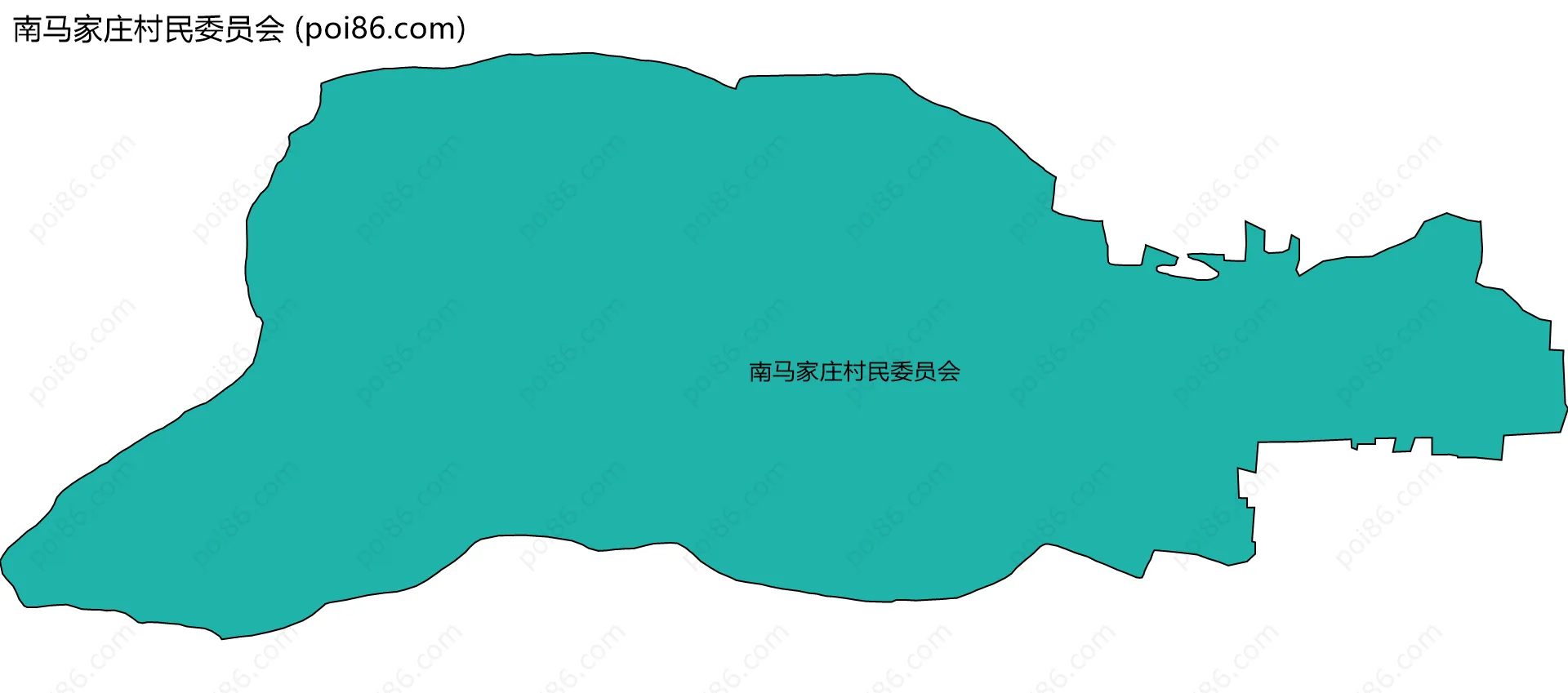 南马家庄村民委员会边界地图