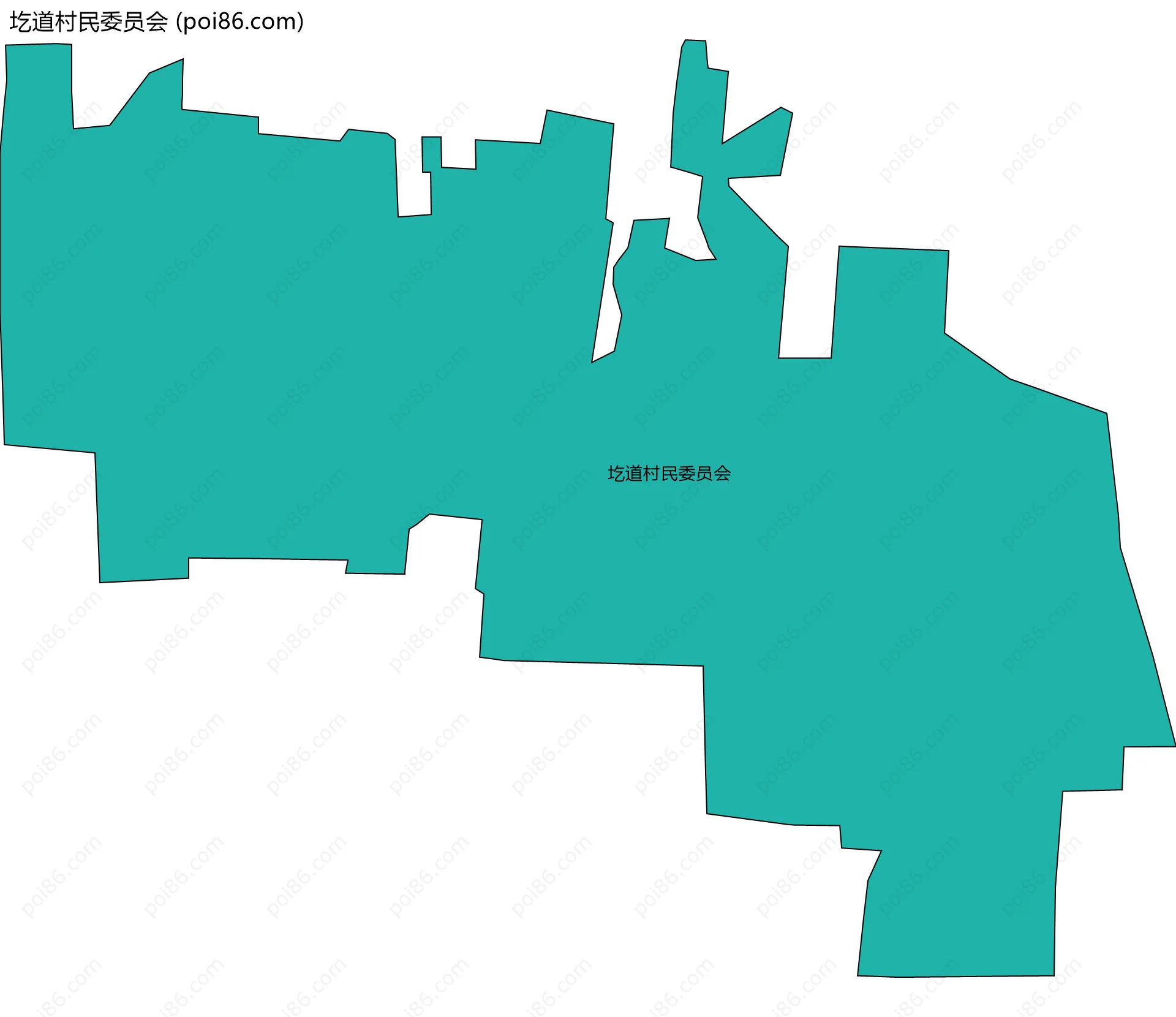 圪道村民委员会边界地图