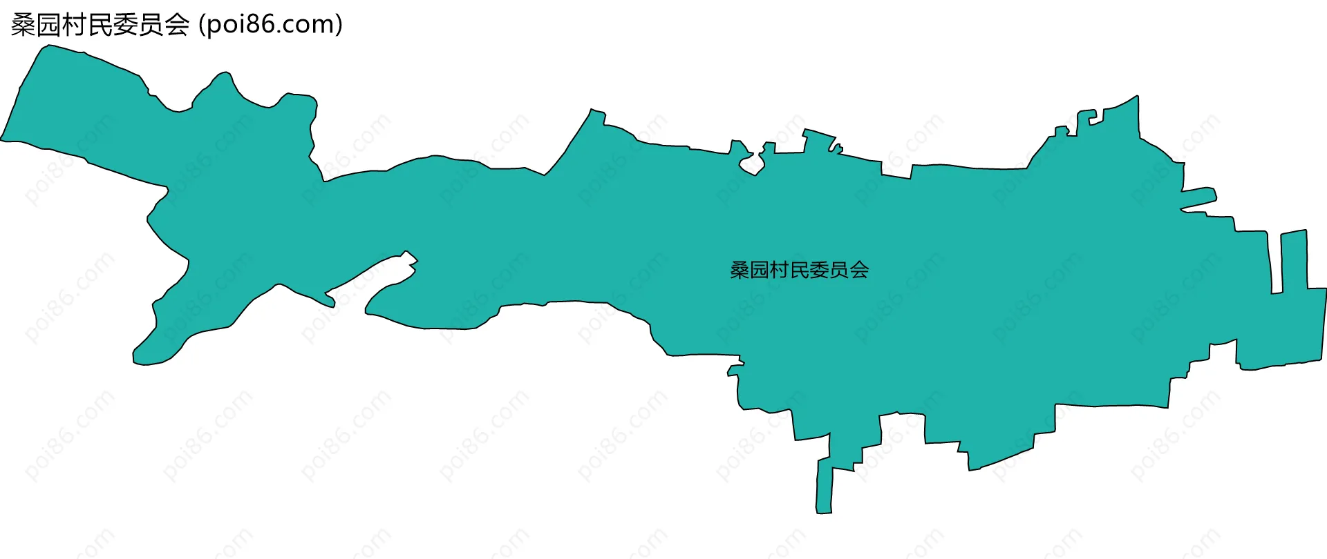 桑园村民委员会边界地图
