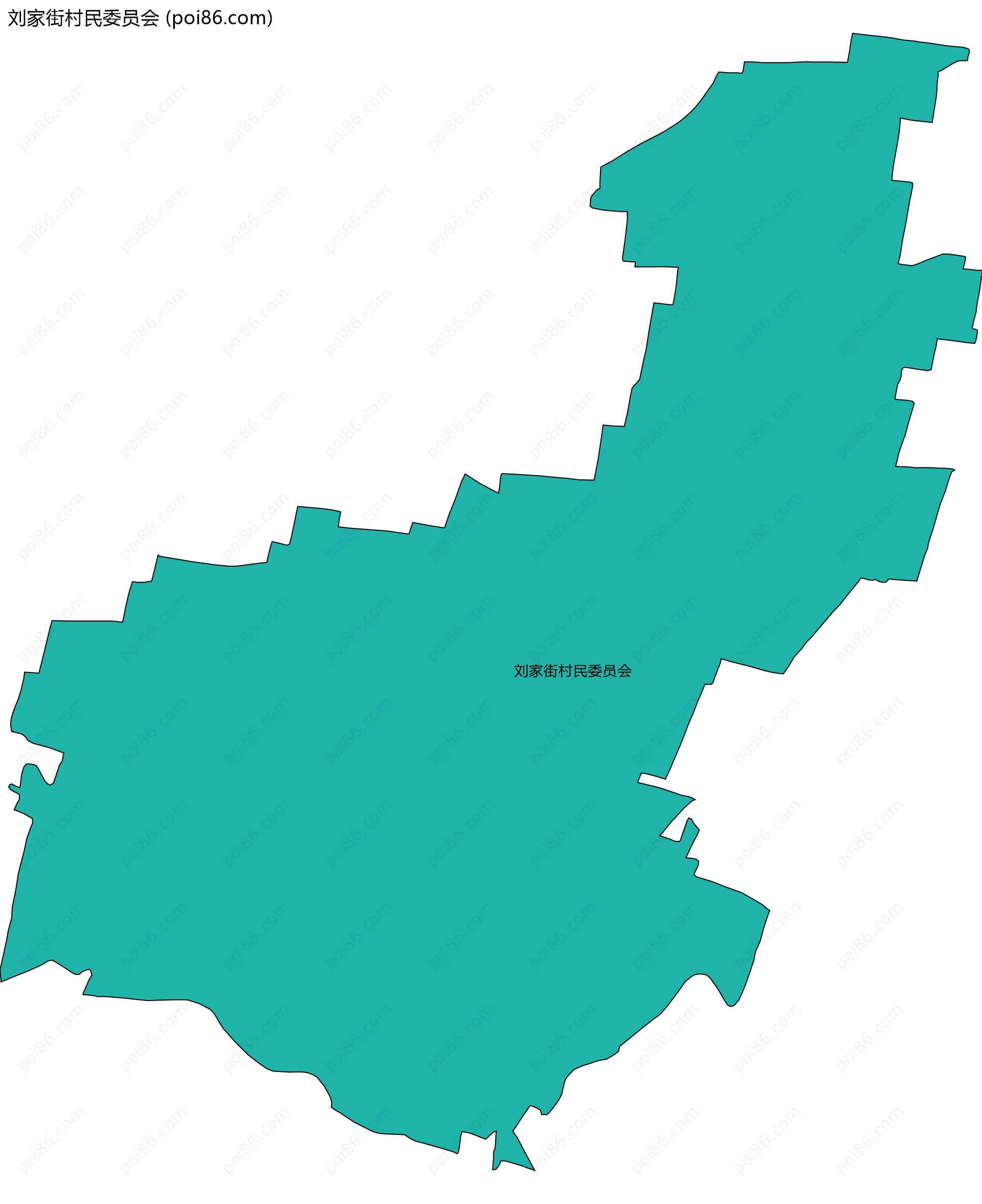 刘家街村民委员会边界地图