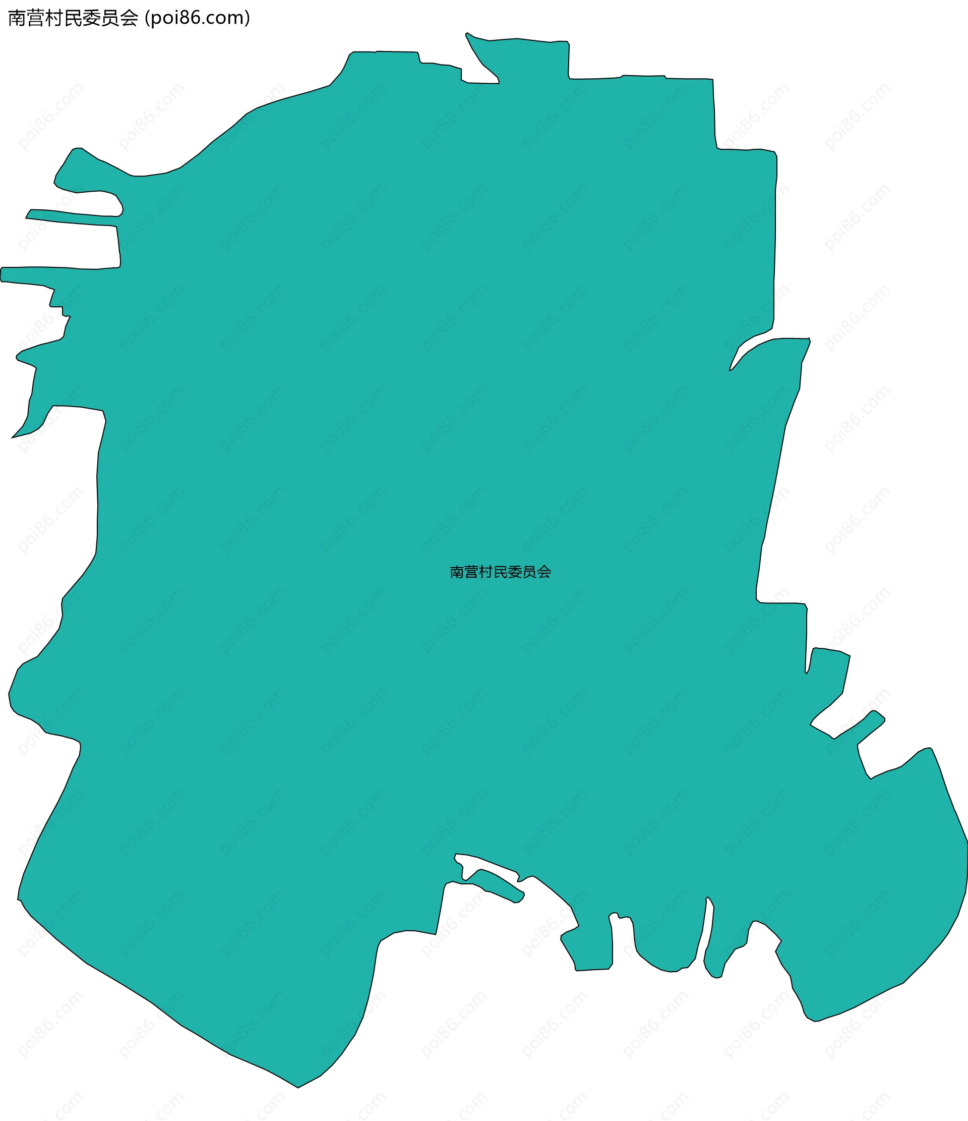 南营村民委员会边界地图