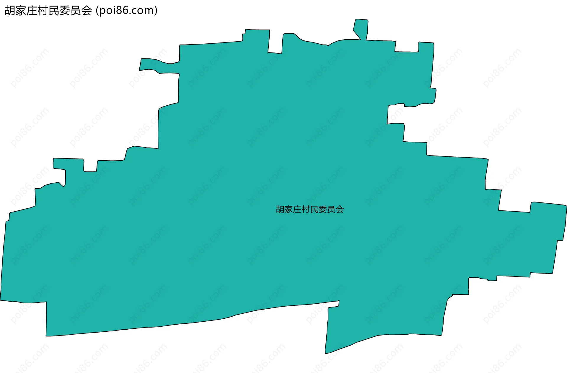 胡家庄村民委员会边界地图
