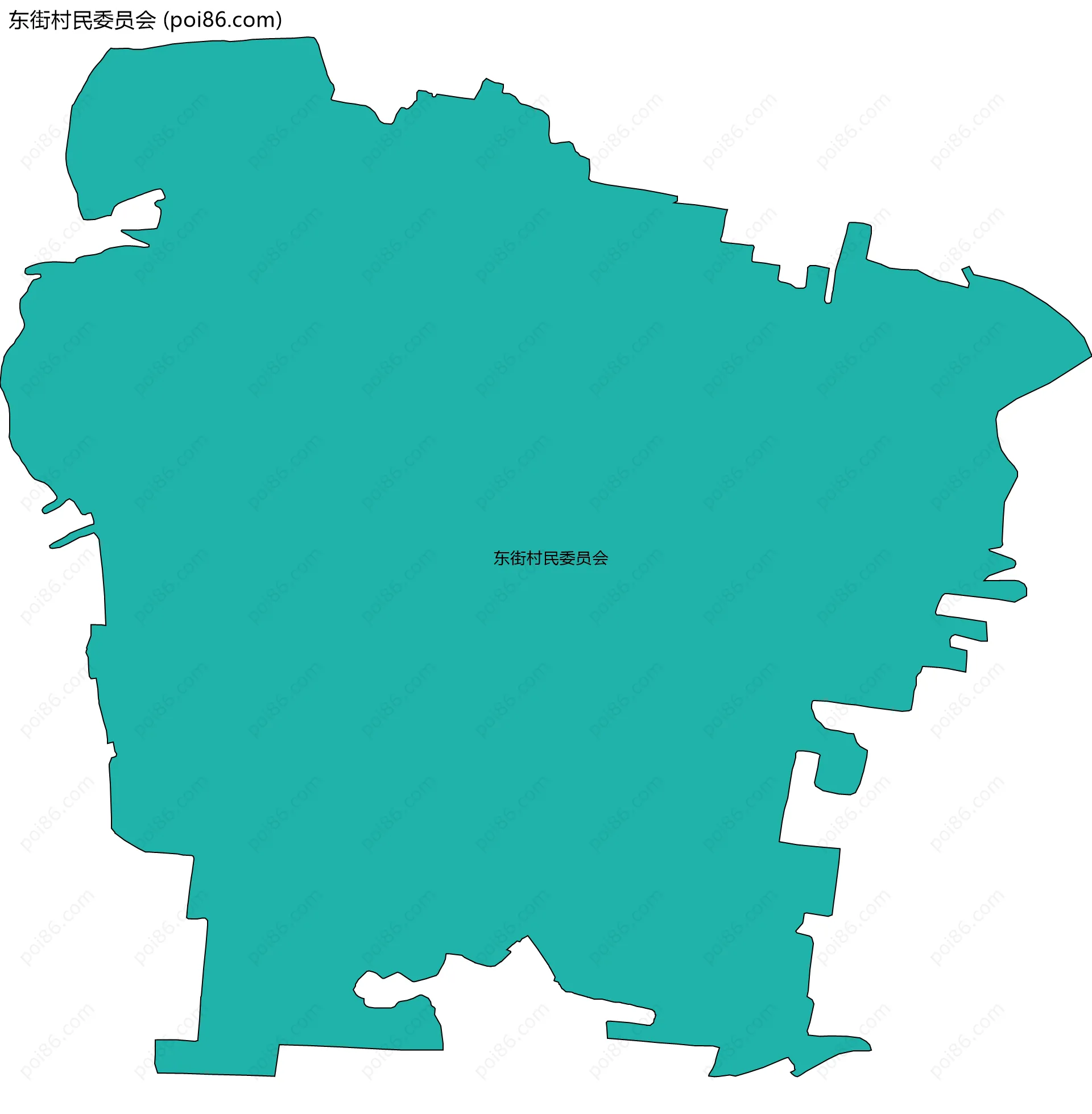 东街村民委员会边界地图