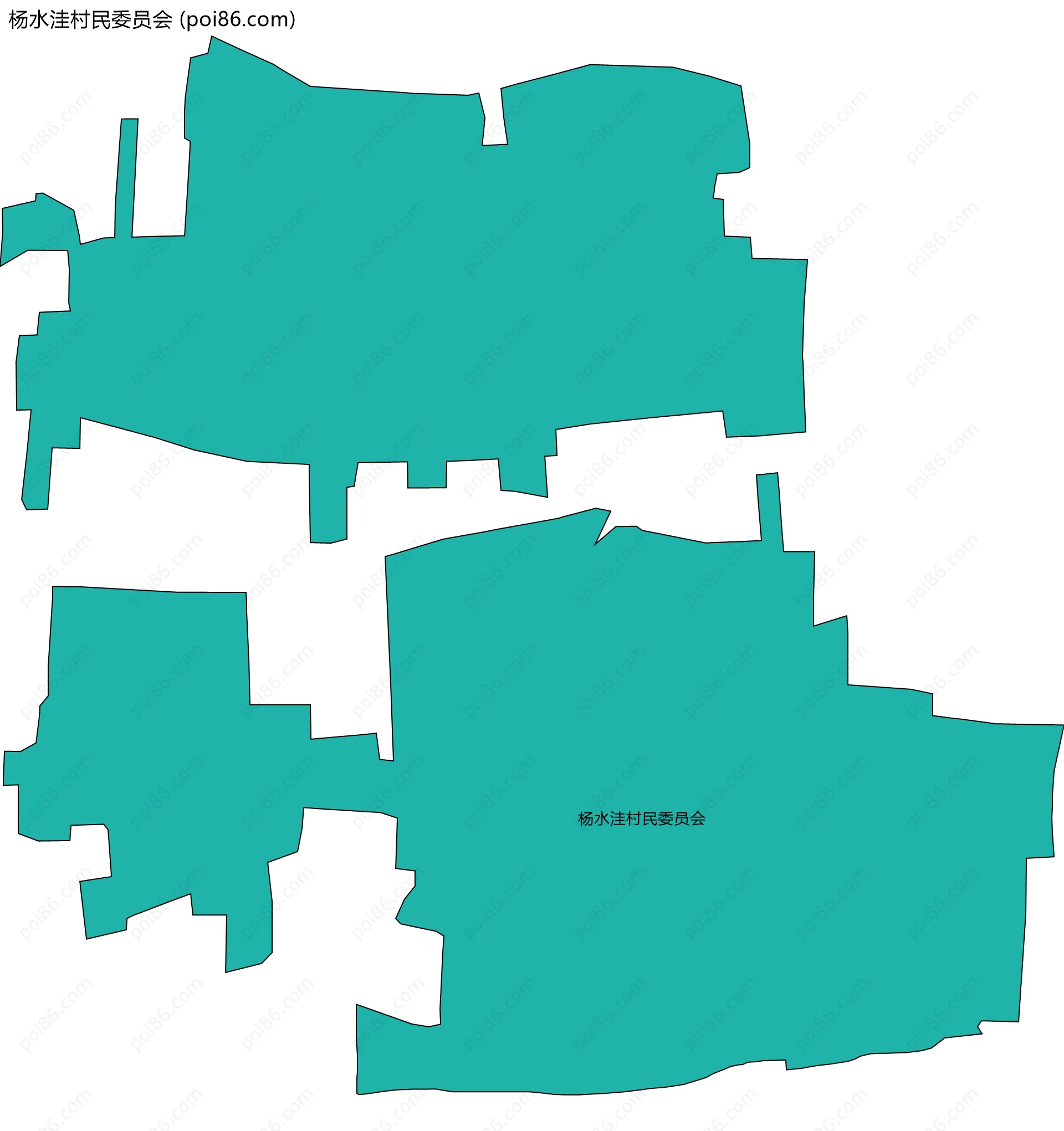 杨水洼村民委员会边界地图
