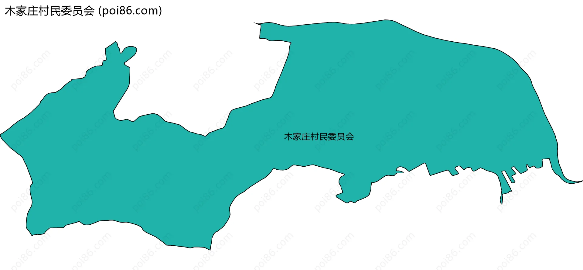 木家庄村民委员会边界地图