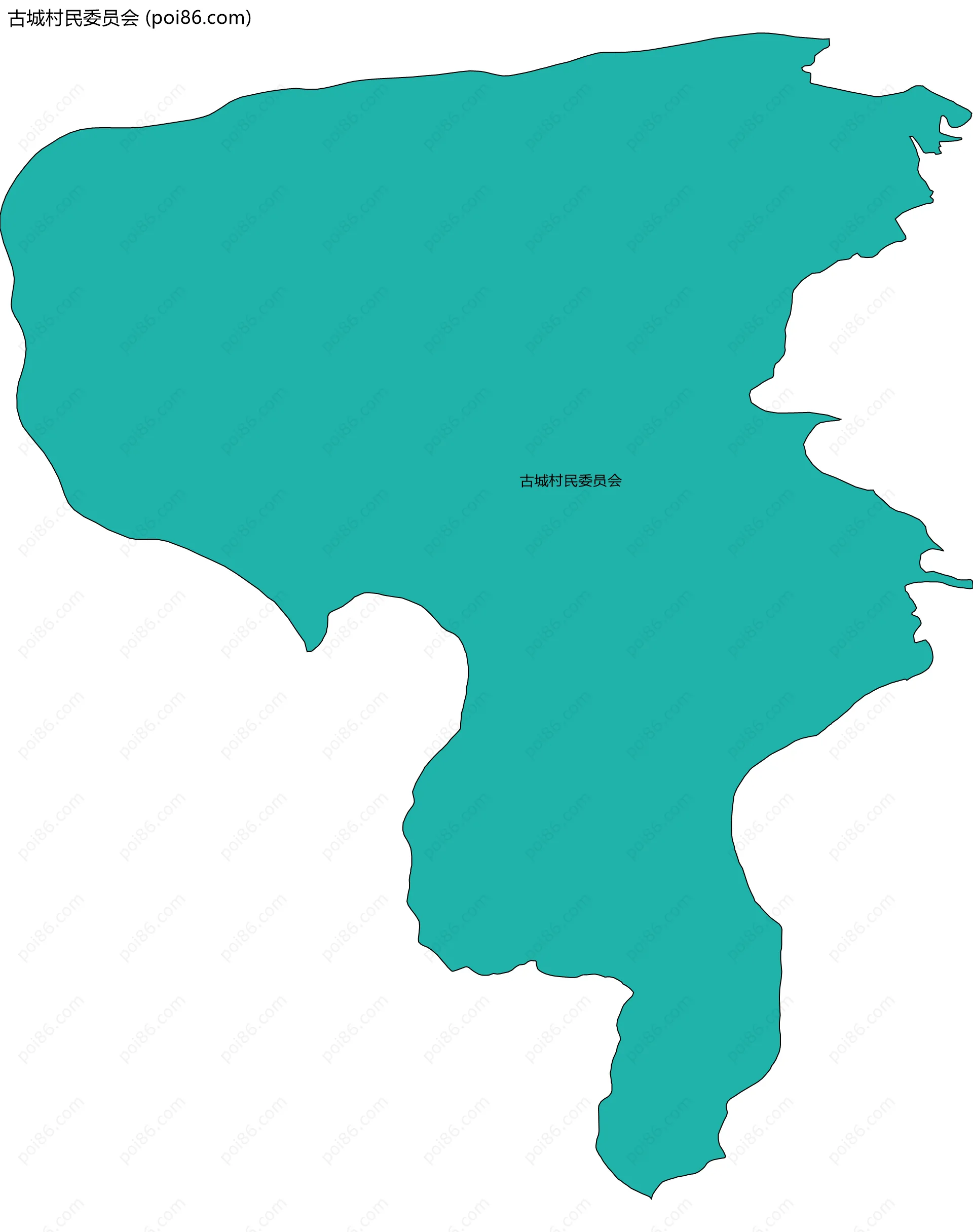 古城村民委员会边界地图