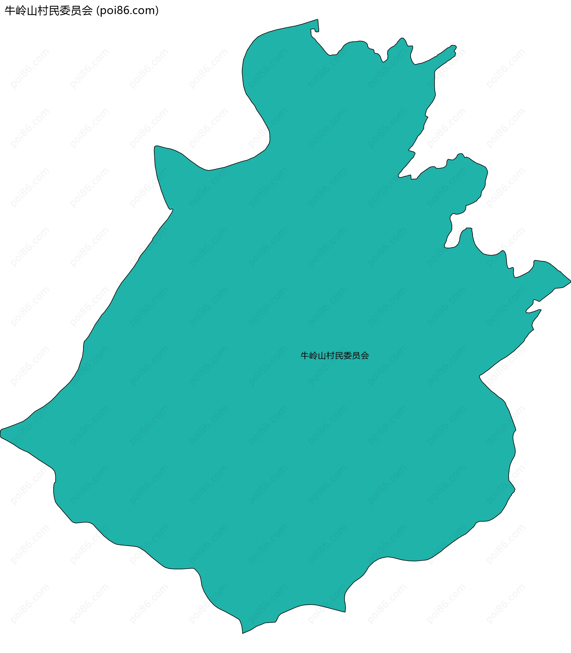 牛岭山村民委员会边界地图