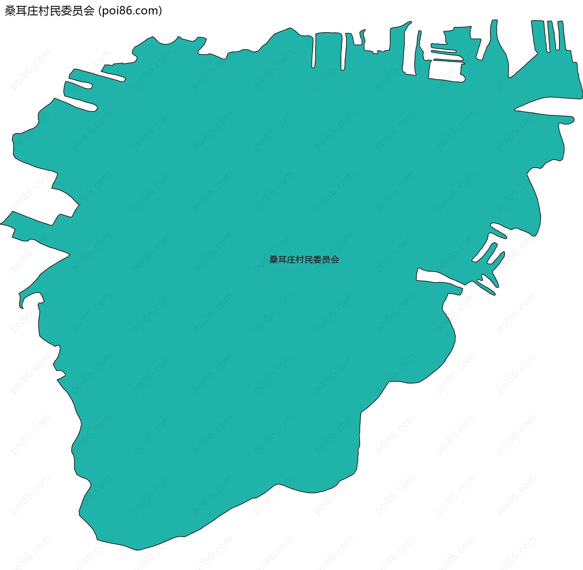 桑耳庄村民委员会边界地图