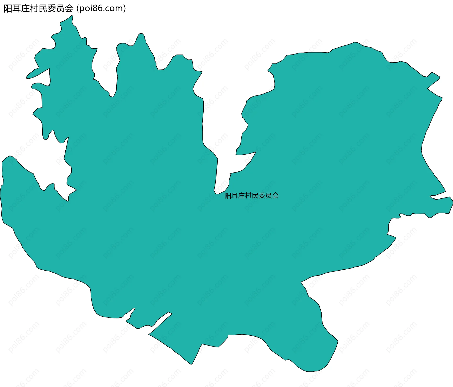 阳耳庄村民委员会边界地图