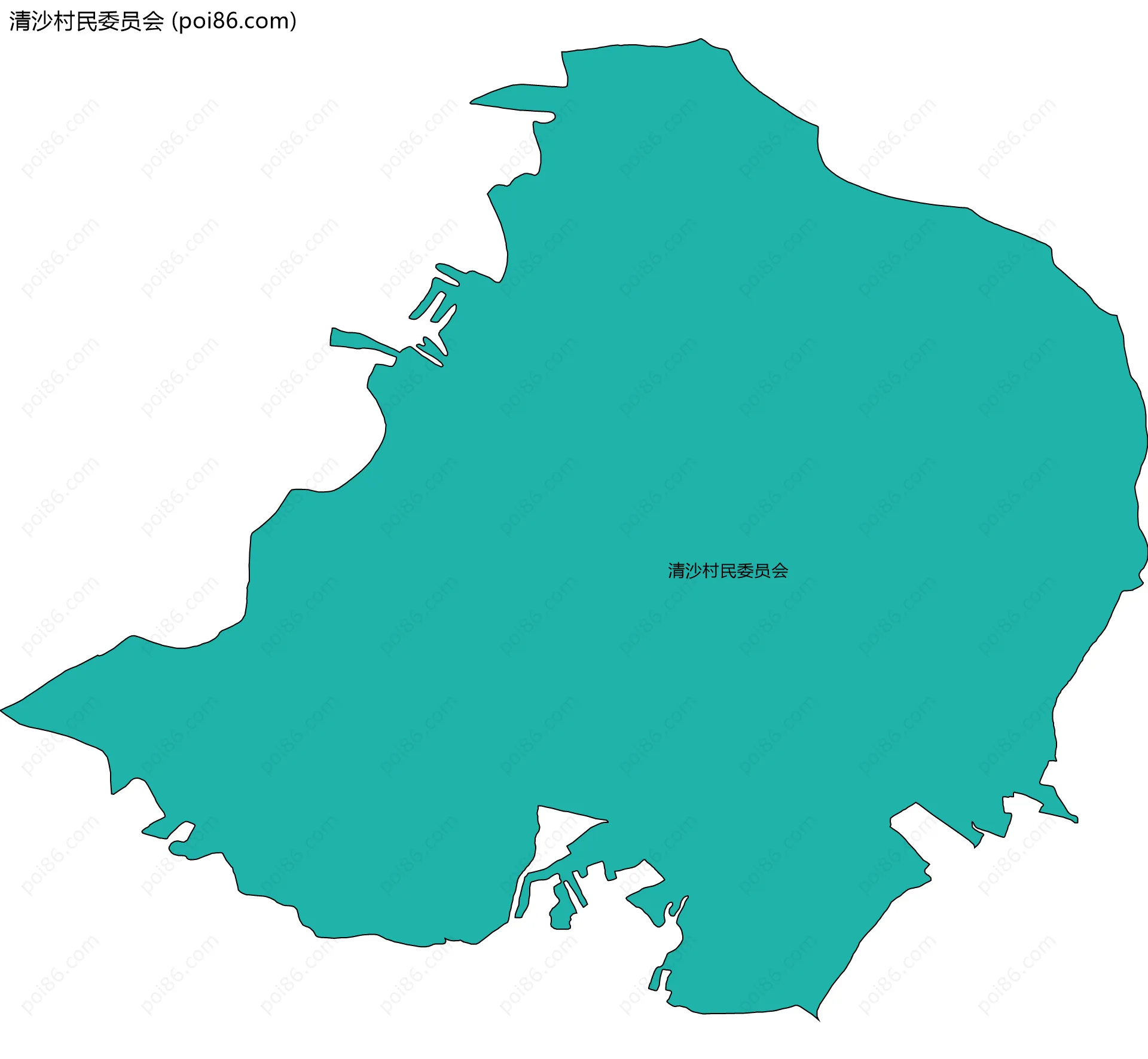 清沙村民委员会边界地图