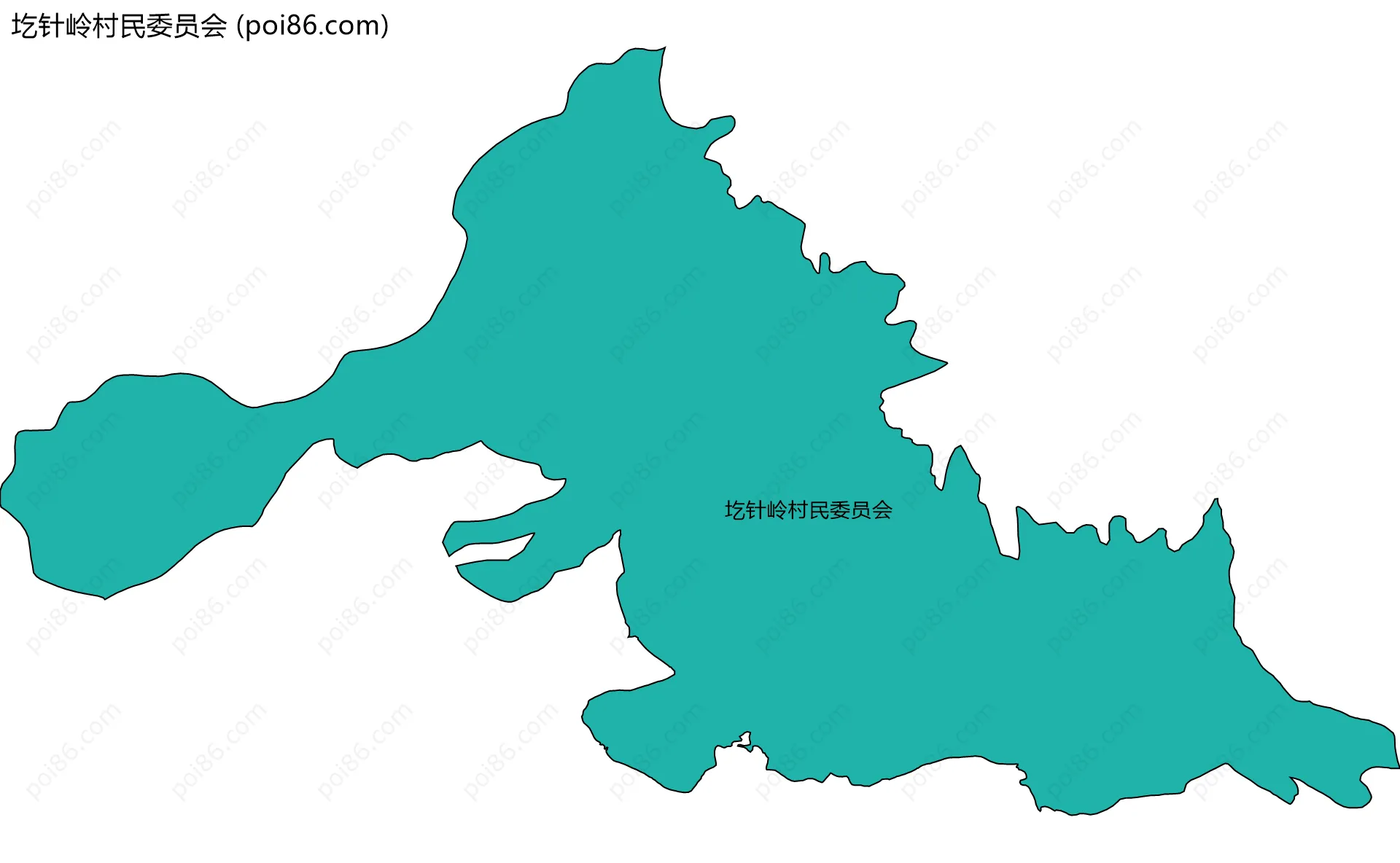 圪针岭村民委员会边界地图