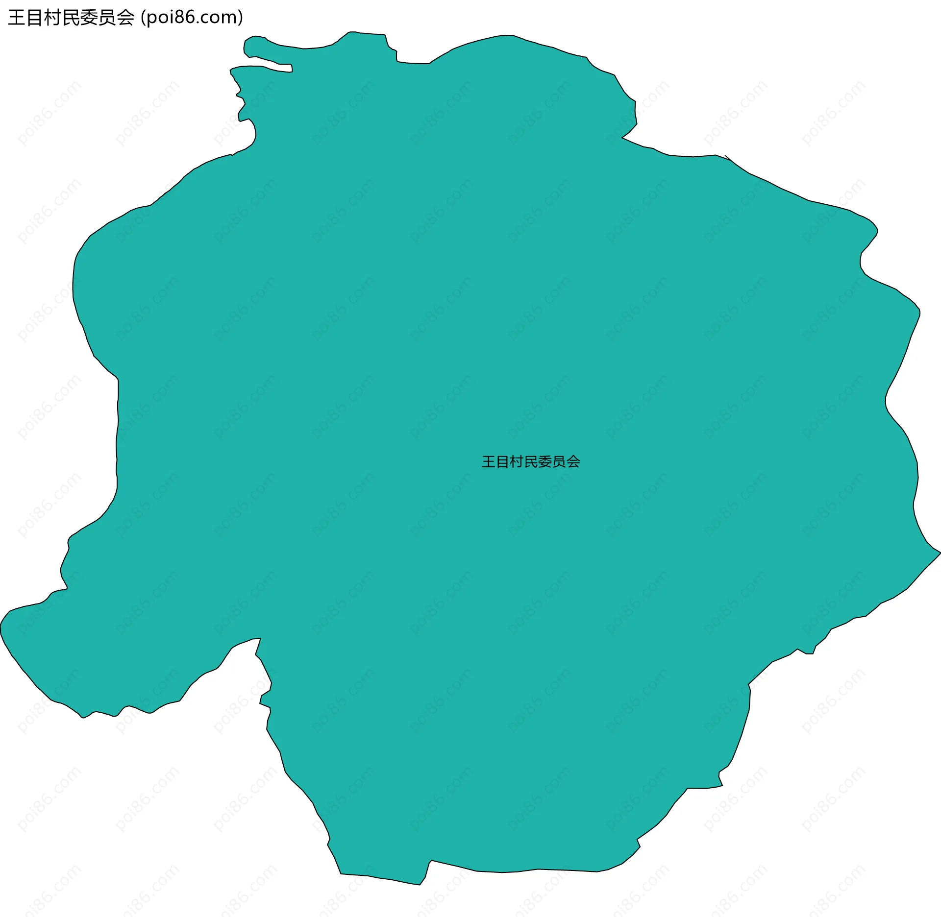 王目村民委员会边界地图