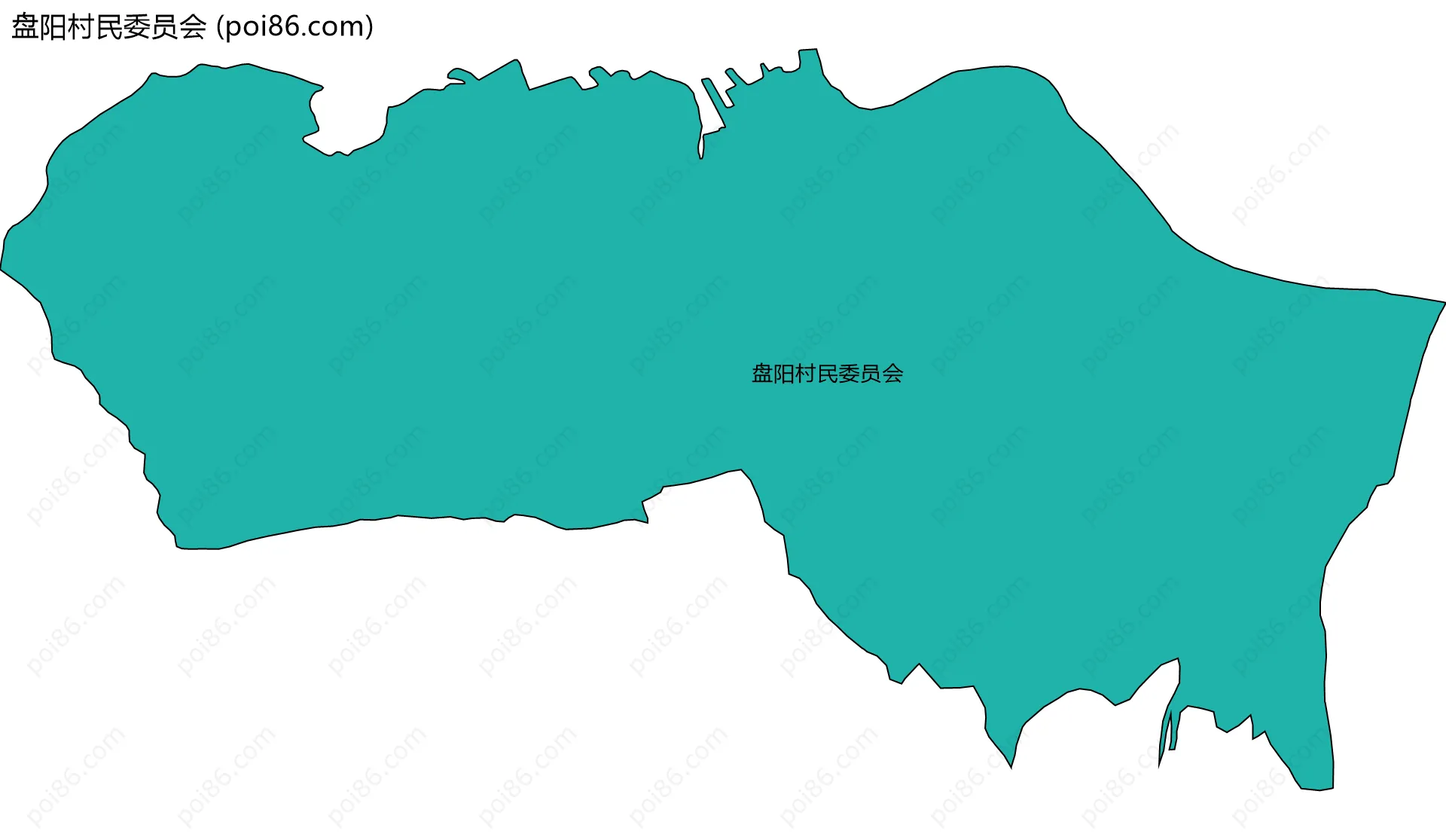 盘阳村民委员会边界地图