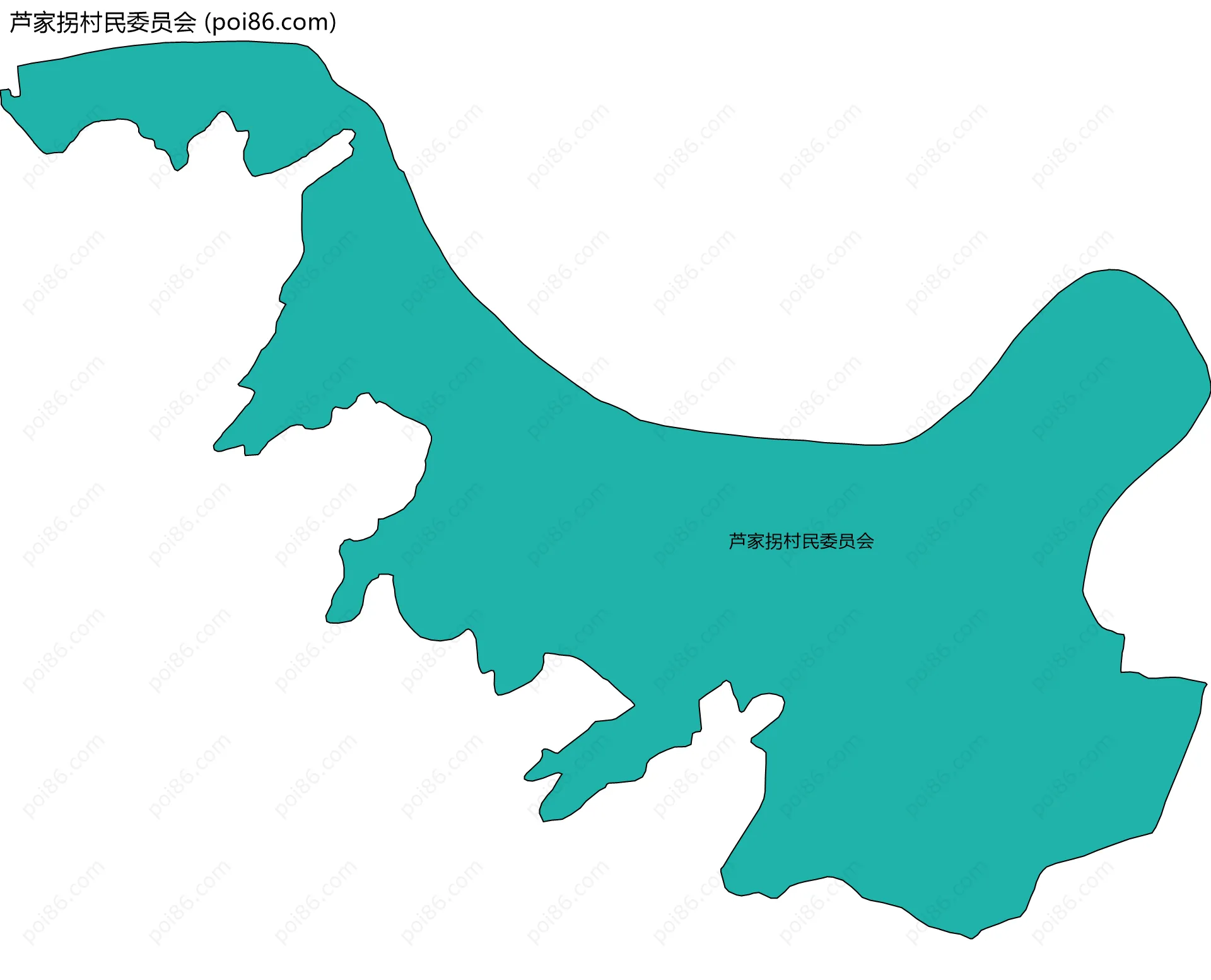 芦家拐村民委员会边界地图