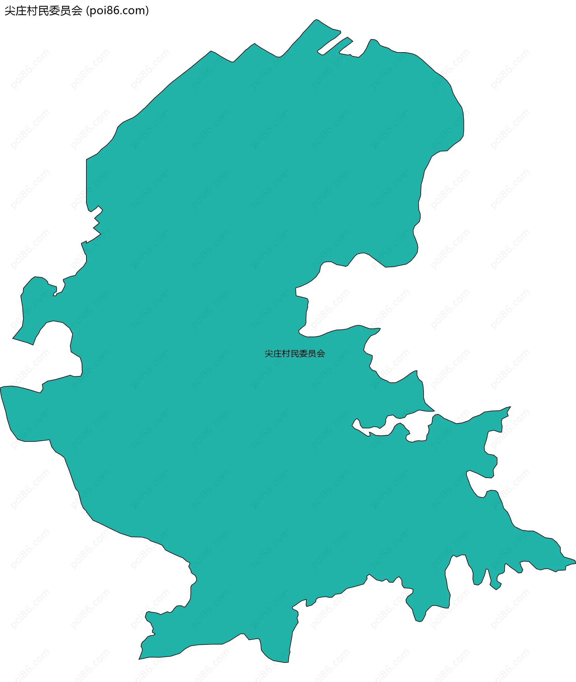 尖庄村民委员会边界地图