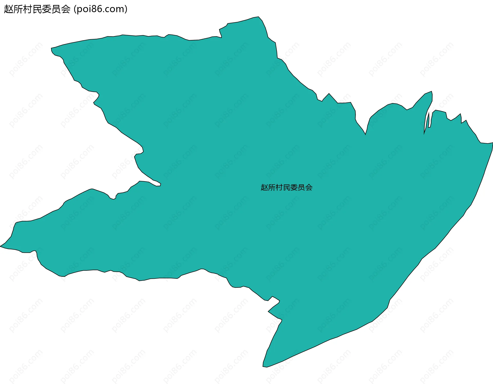 赵所村民委员会边界地图