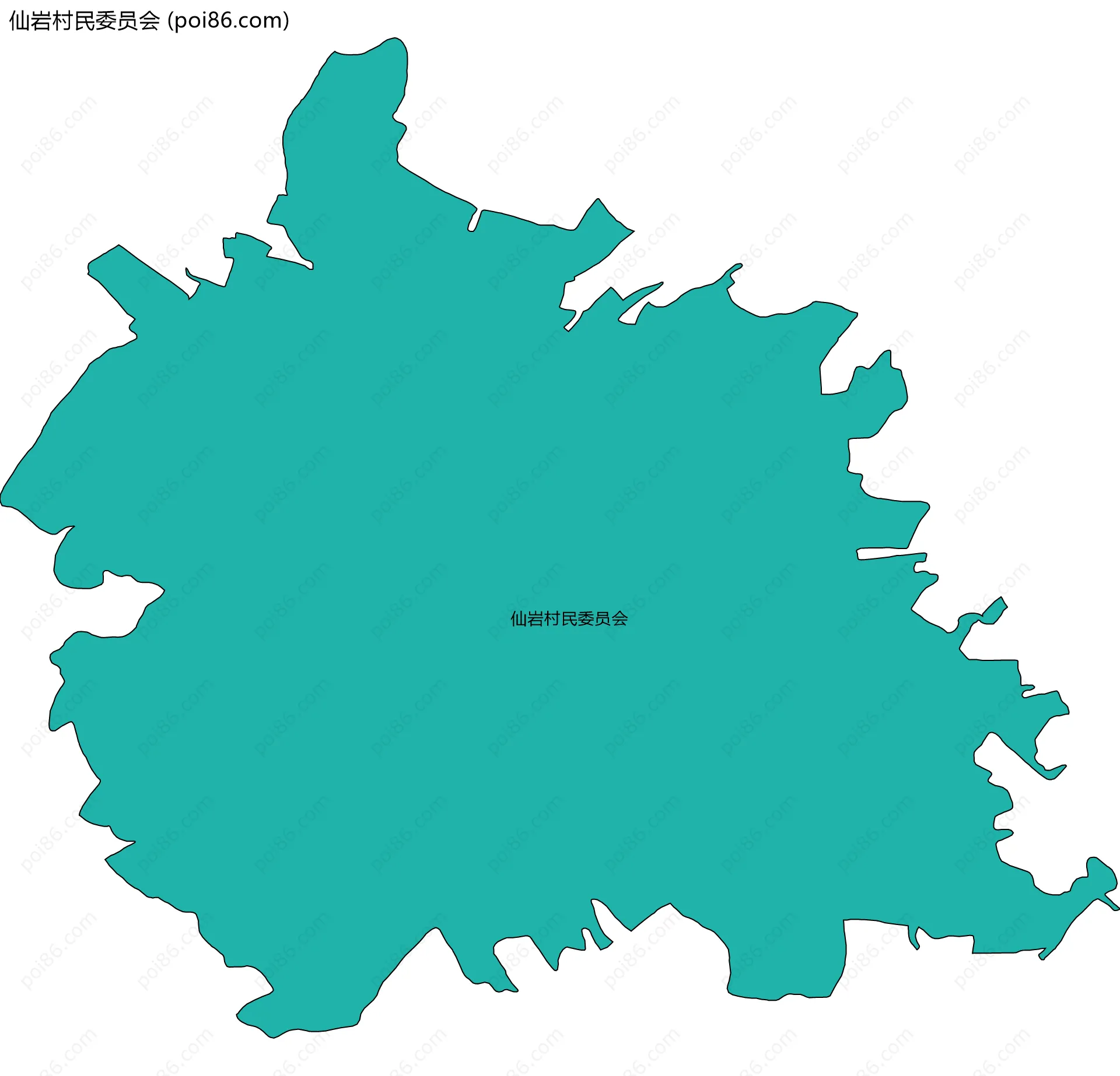 仙岩村民委员会边界地图
