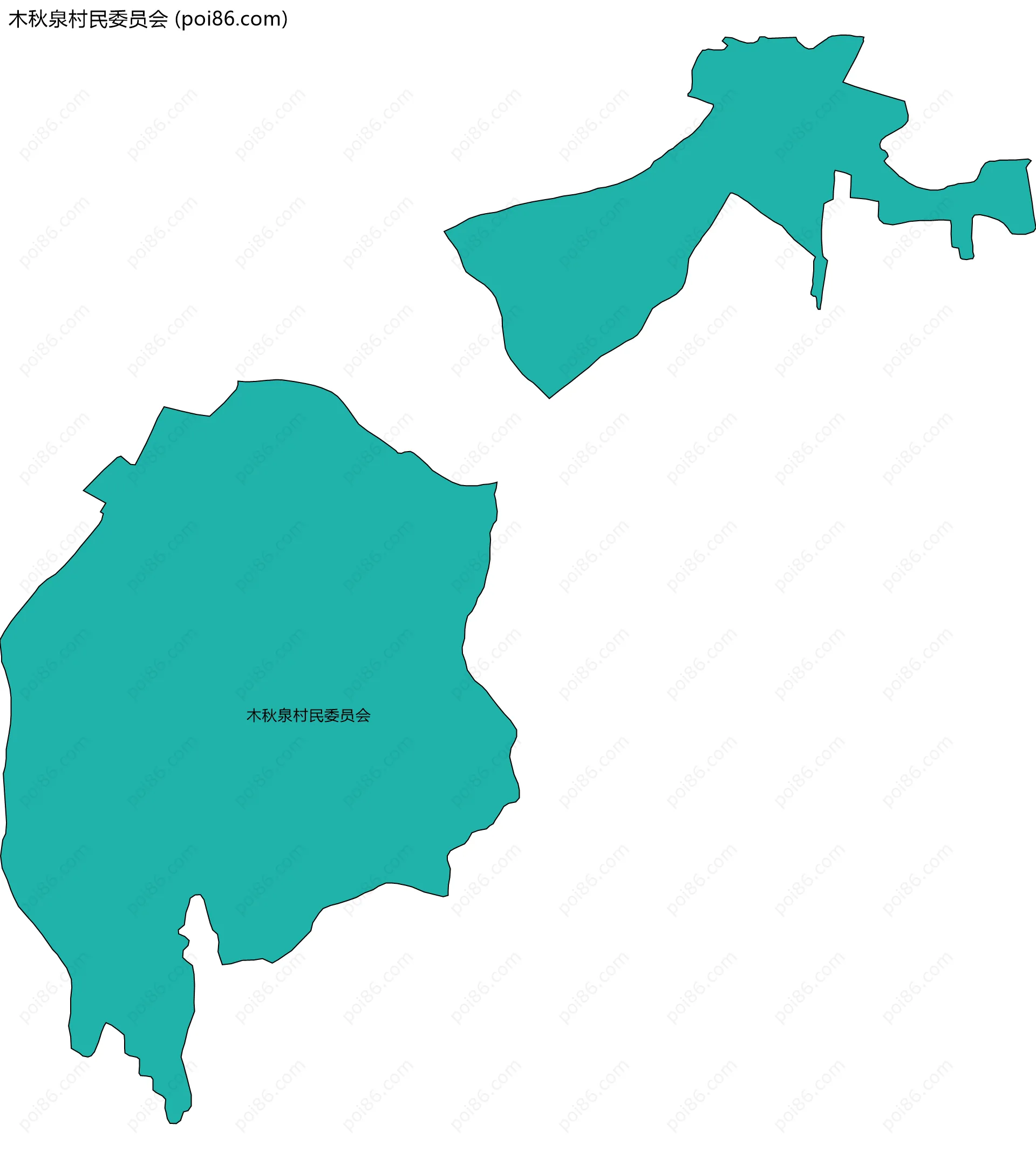 木秋泉村民委员会边界地图