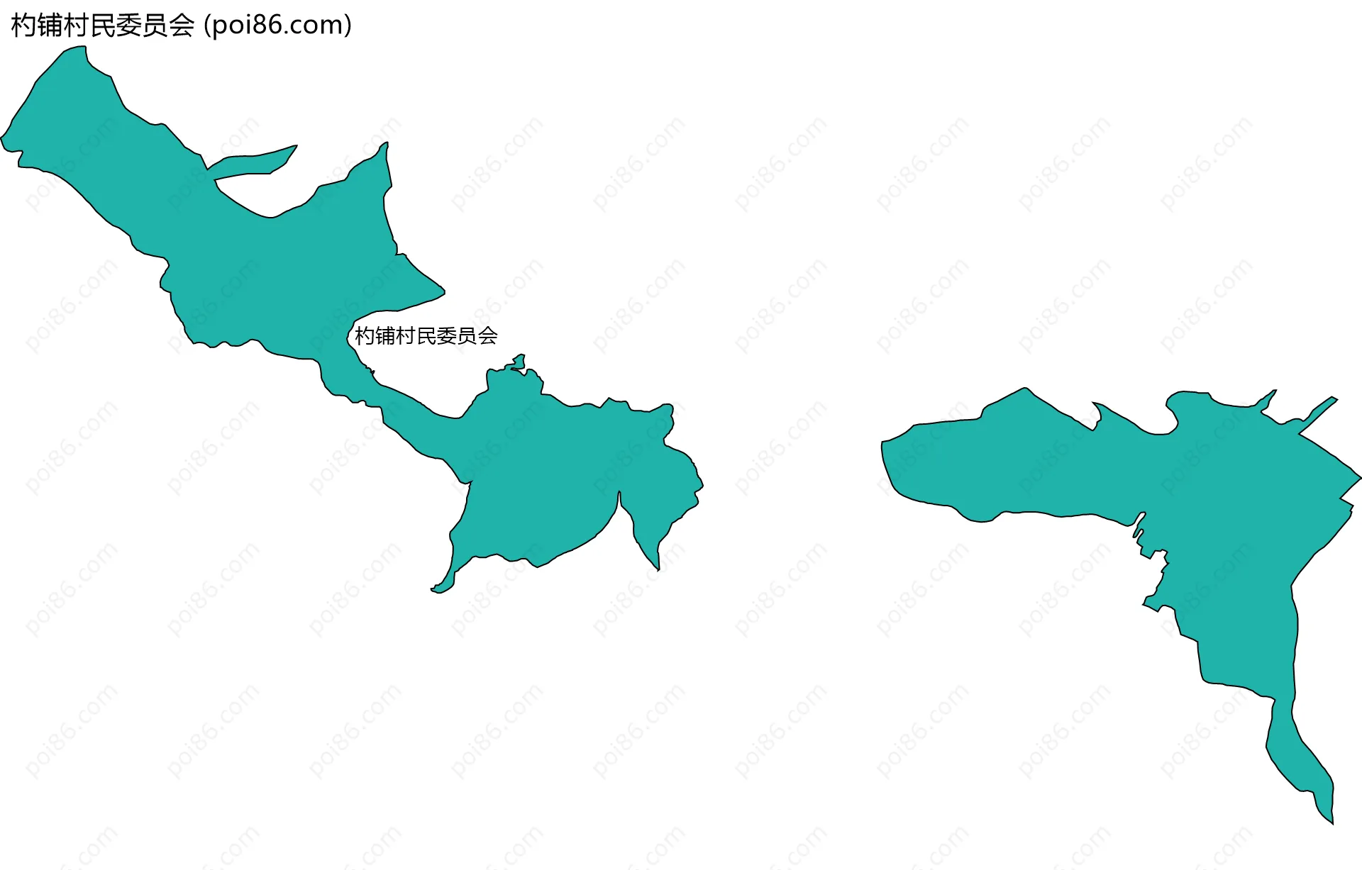 杓铺村民委员会边界地图